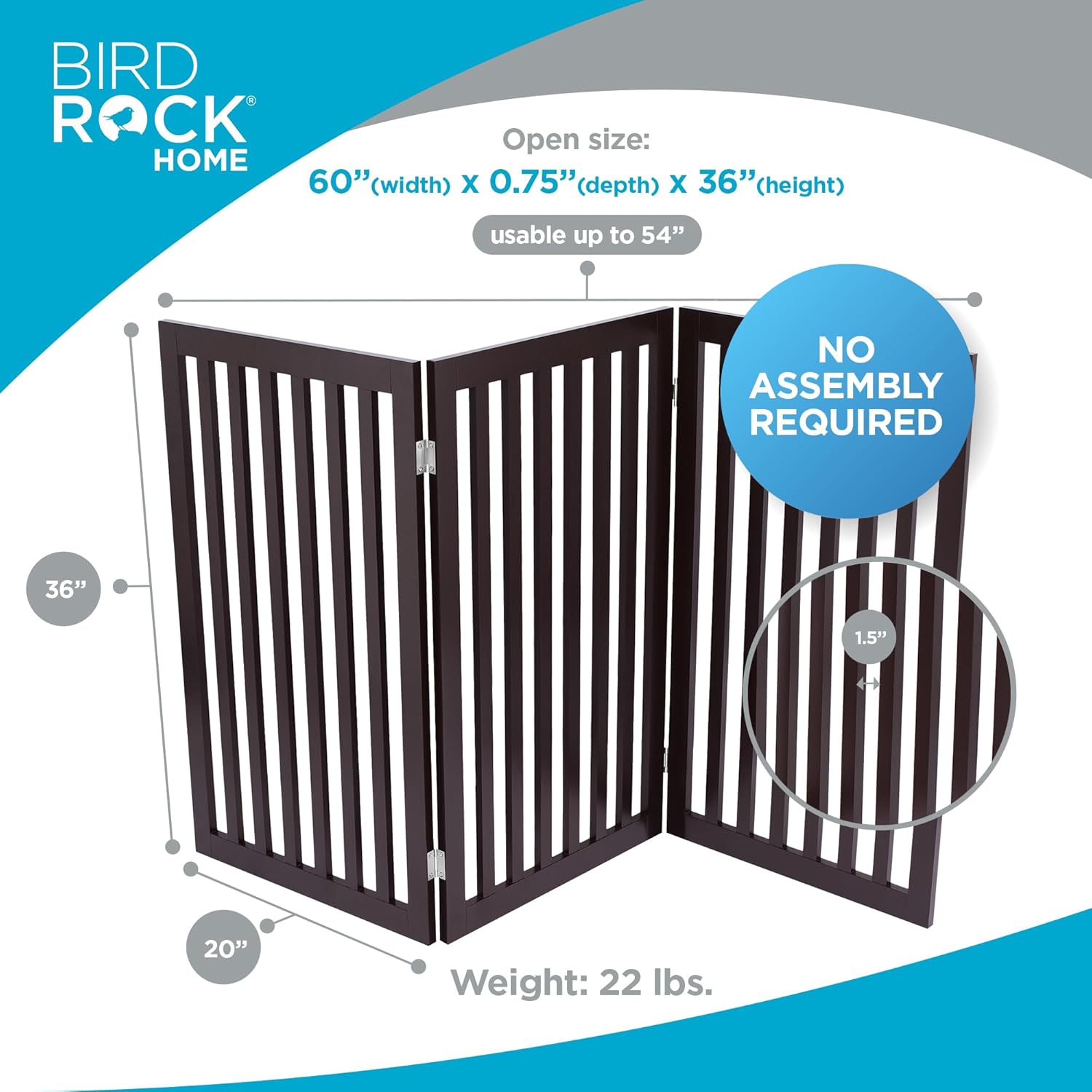 INTERNET' BES Do Gat Indoo Freestandin Pe Barrier Foldin Woo Do Fence Extr Wid Doorwa Pupp Gate Indoo Anima Privac Panel Woode Ca Fenc  Pane 36inch Espresso