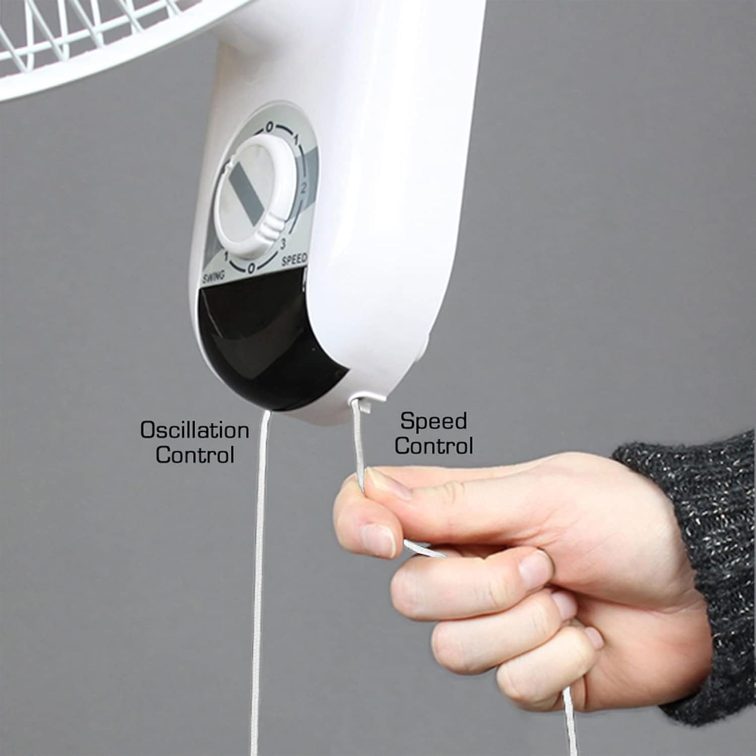 Hurrican Classi 1 Inc 9 Degre Oscillatin Indoo Spee Wal Mounte Fa wit Adjustabl Til an Pul Chai Control Whit ( Pack)