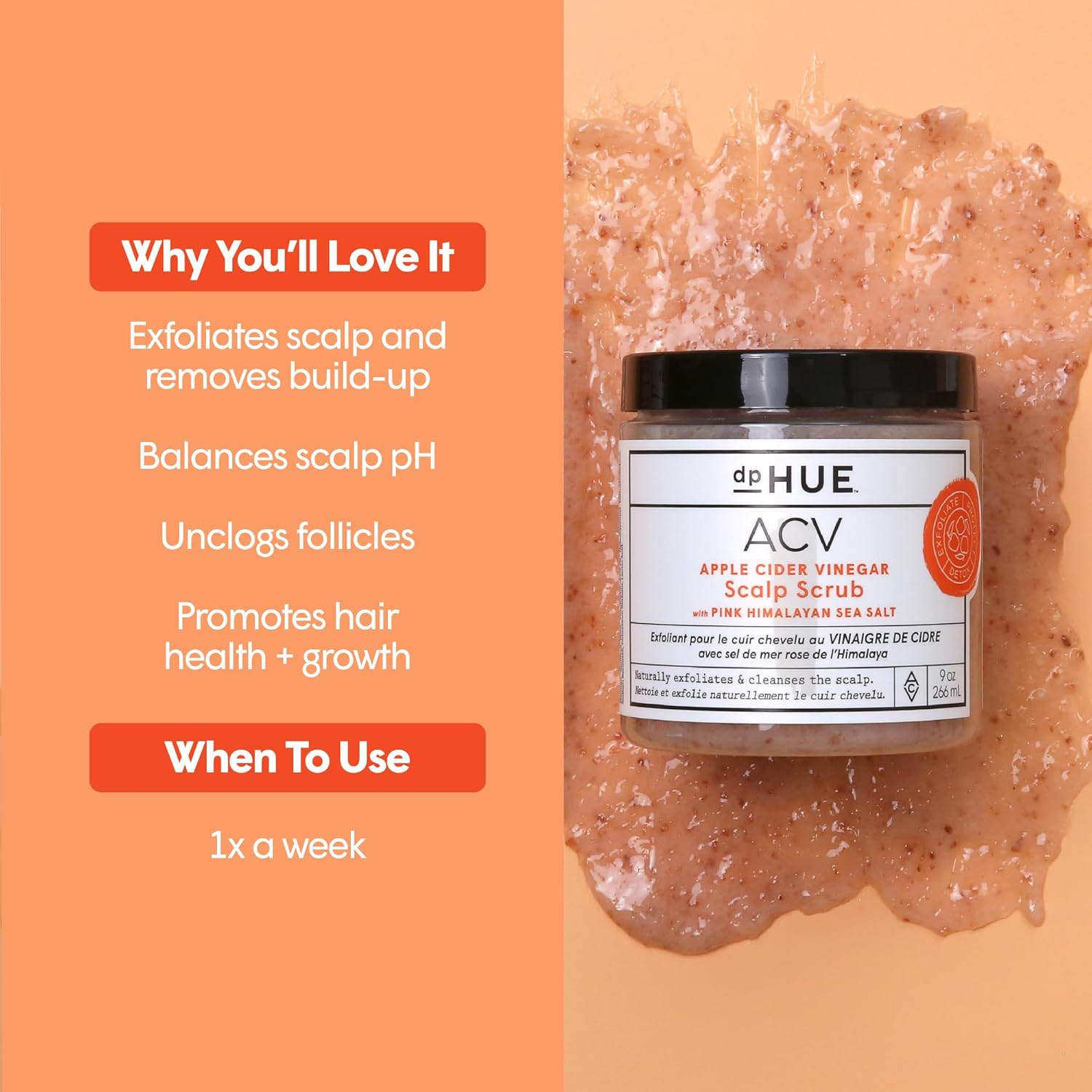 dpHU Appl Cide Vinega Scal Scru  oz Pac o  Natura Exfoliatin Scru Dr Scal Treatmen Wit Pin Himalaya Se Salt Alo Ver Avocad Oi Glute Free Vegan