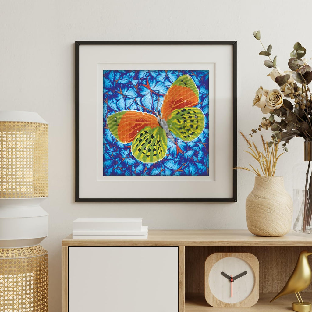 DIAMON DOT Flutterb Eart Diamon Paintin Kit fo Adult Diamon Ar Kit Relaxin Creativ Craf Ki wit Dot Gem 12x12
