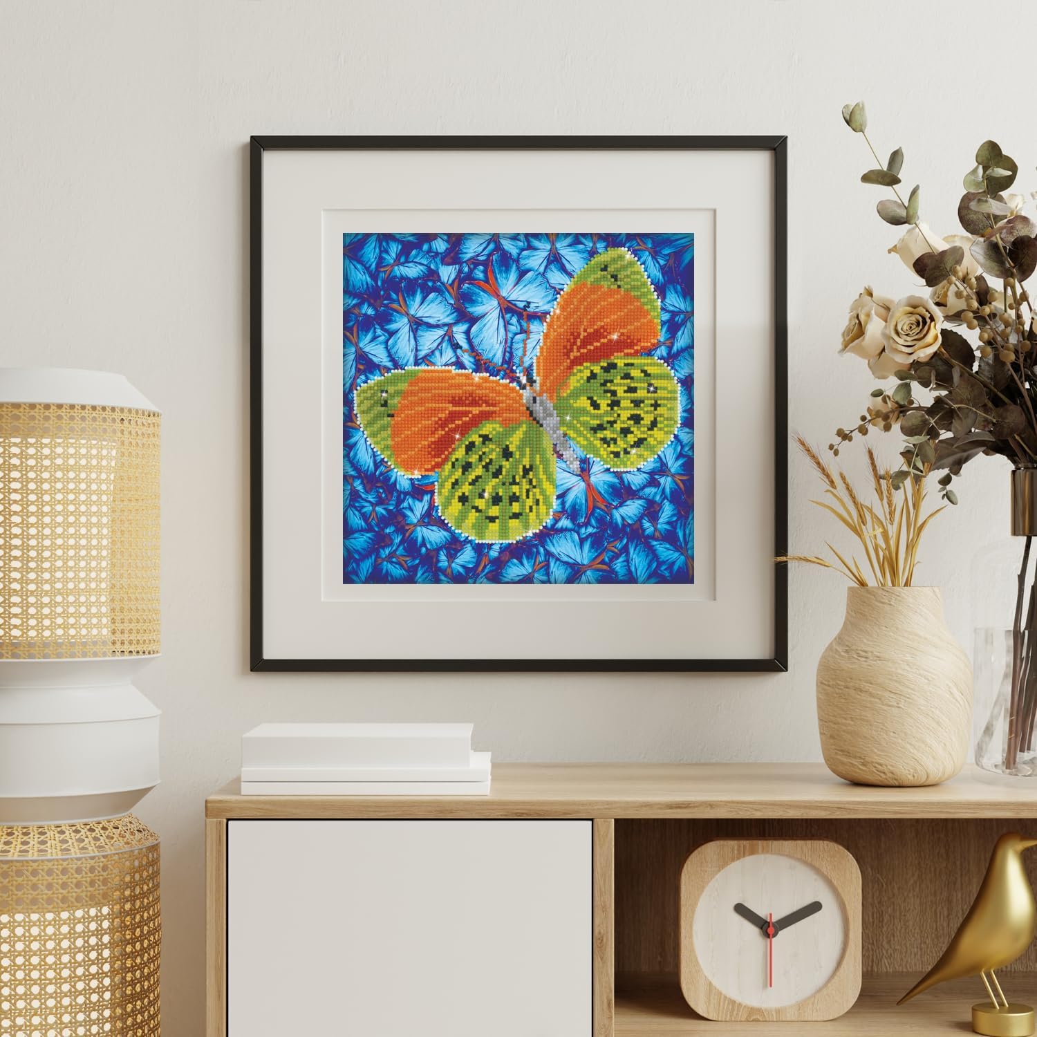 DIAMON DOT Flutterb Eart Diamon Paintin Kit fo Adult Diamon Ar Kit Relaxin Creativ Craf Ki wit Dot Gem 12x12