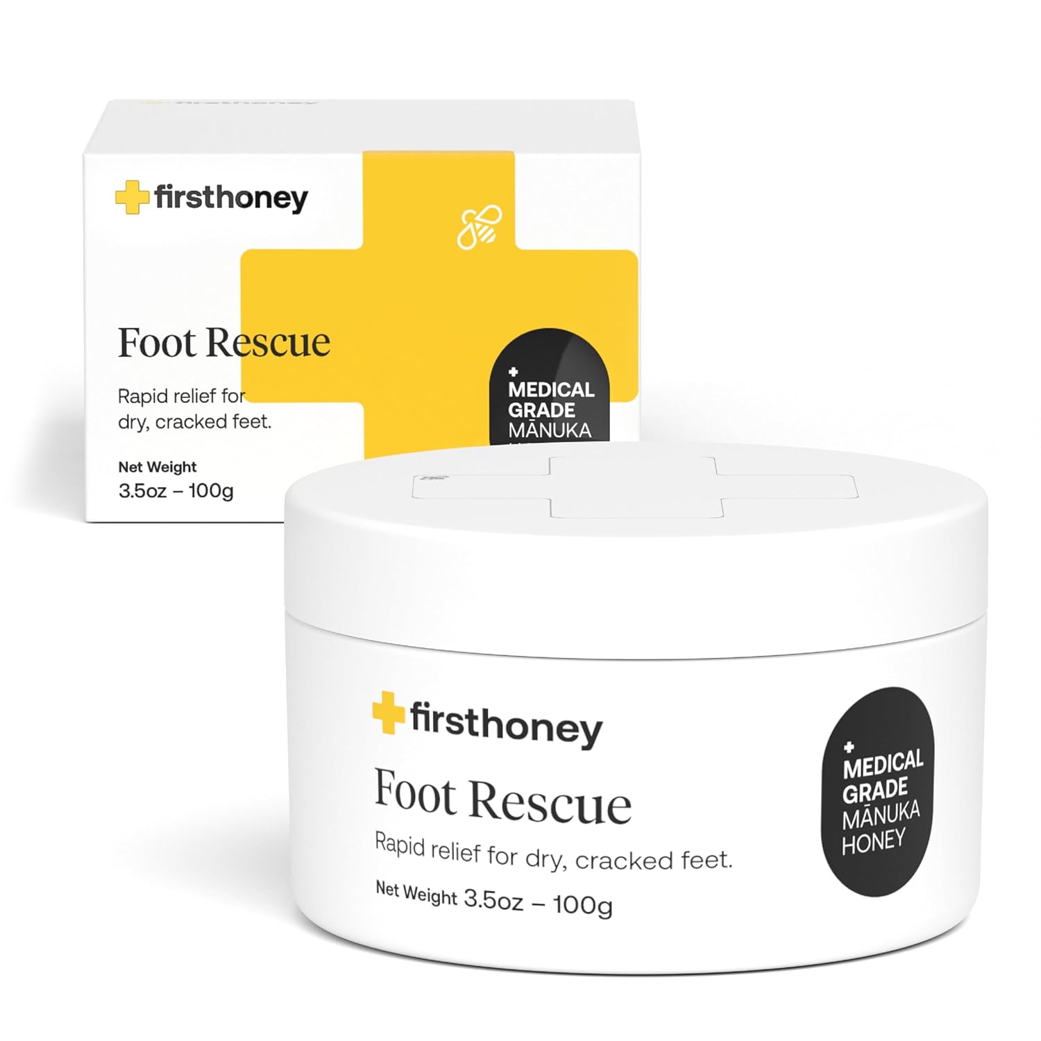 FIRS HONE Advance Foo Repai Crea fo Dry Cracke Skin Ultra-Hydratin wit Ne Zealan Manuk Honey Fas Relie fo Feet Cracke Hee Treatment Callu Remover