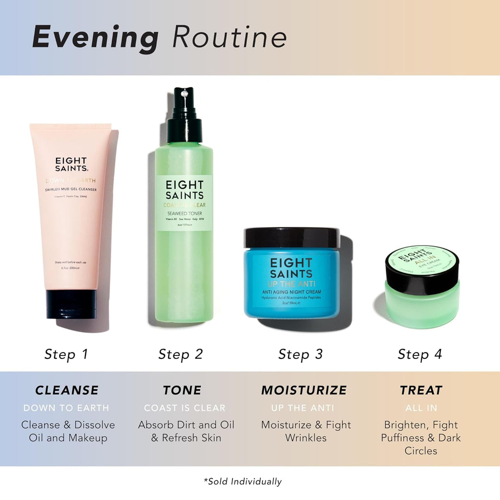 Eigh Saint Ski Car U th Ant Nigh Crea Fac Moisturize t Reduc Fin Line an Wrinkles Natura an Organi Ant Agin Crea Fo Fac Nec wit Niacinamid an Hyaluroni Acid Ounces