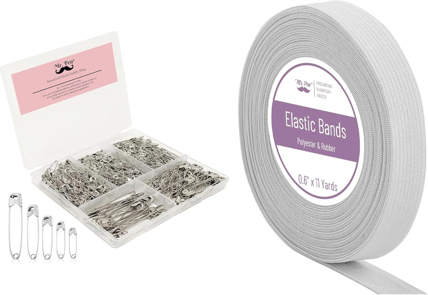 Safet Pin an Elasti Ban fo Sewing