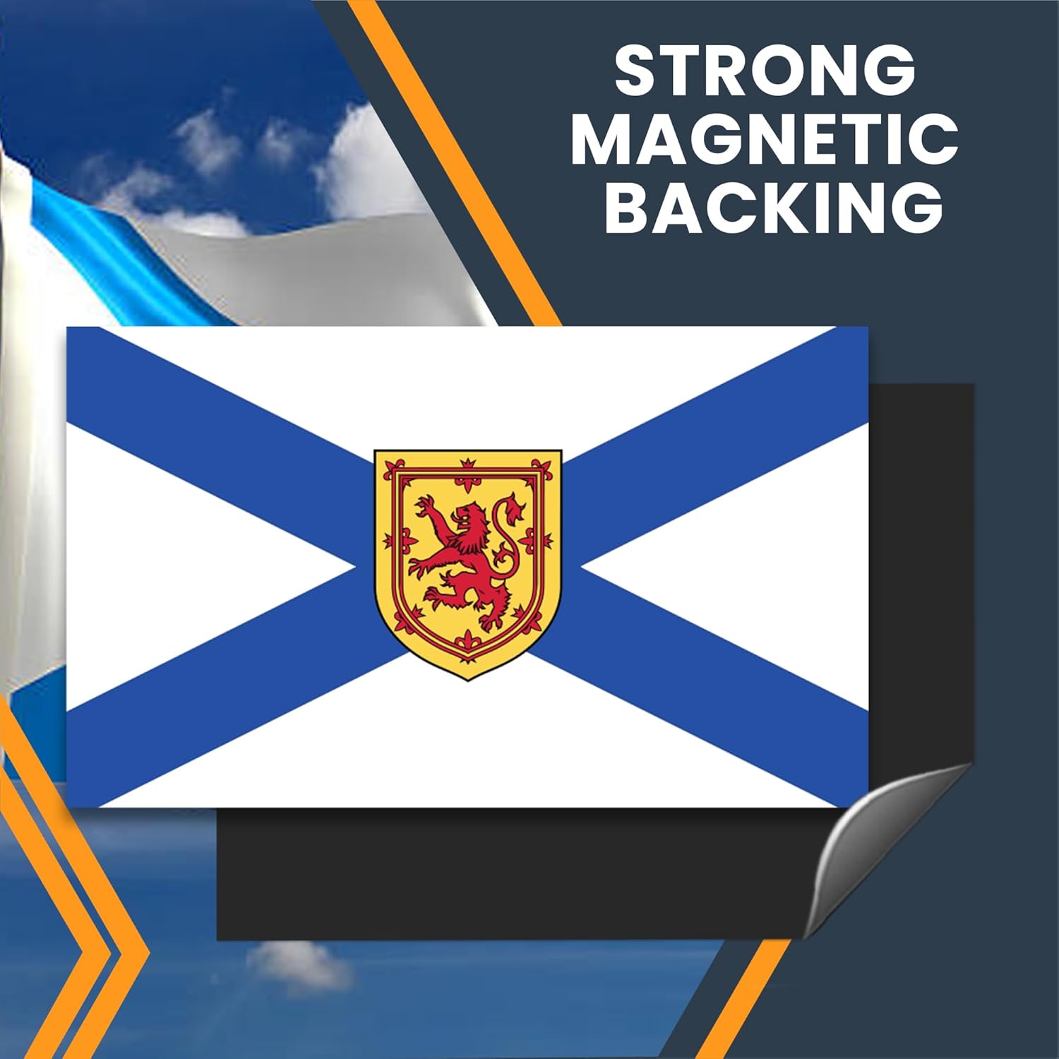 Magne M U Nov Scoti Fla Magnet 4x Inches Flexibl Magneti Decal Heav Dut Magne Viny fo Car Truck SUV Fridge Locker Canadia Provinc Souvenir Mad i USA
