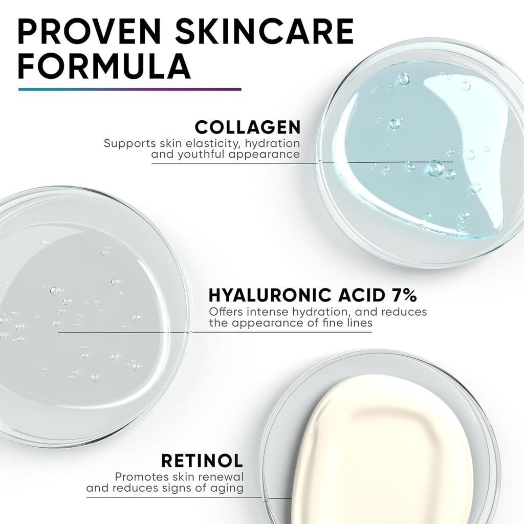 Collage Crea fo Face Nec D¨¦collet¨¦ Ant Agin Facia Moisturize fo Wome wit Hyaluroni Acid Vitami E Mad i USA Ant Wrinkl Fac Cream Nec Cream fo Tightenin an Firming 1.7oz
