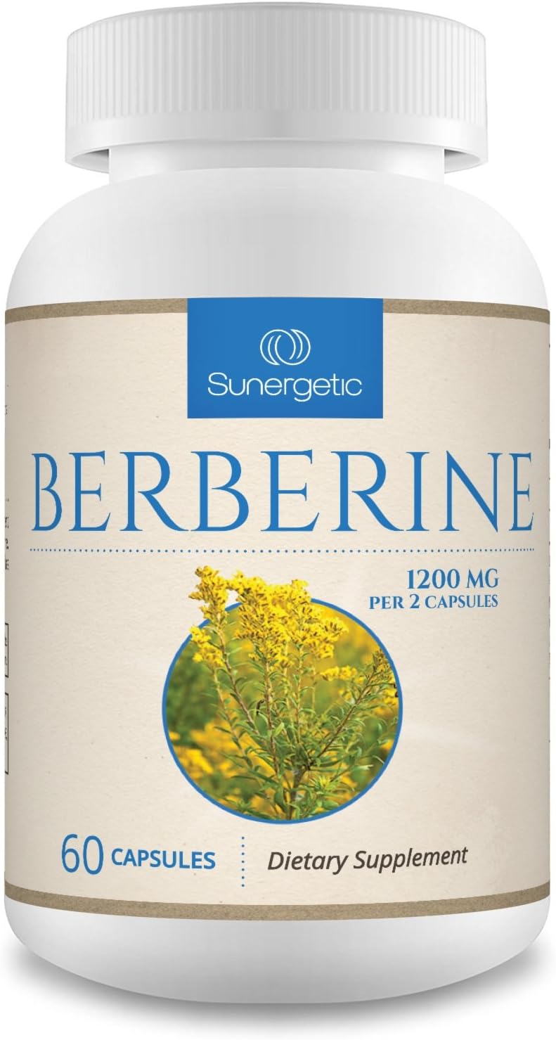 Sunergeti Premiu Berberin Supplemen 1200m Pe Servin Berberin HC Supplemen Non-GM Immun Support 6 Capsules