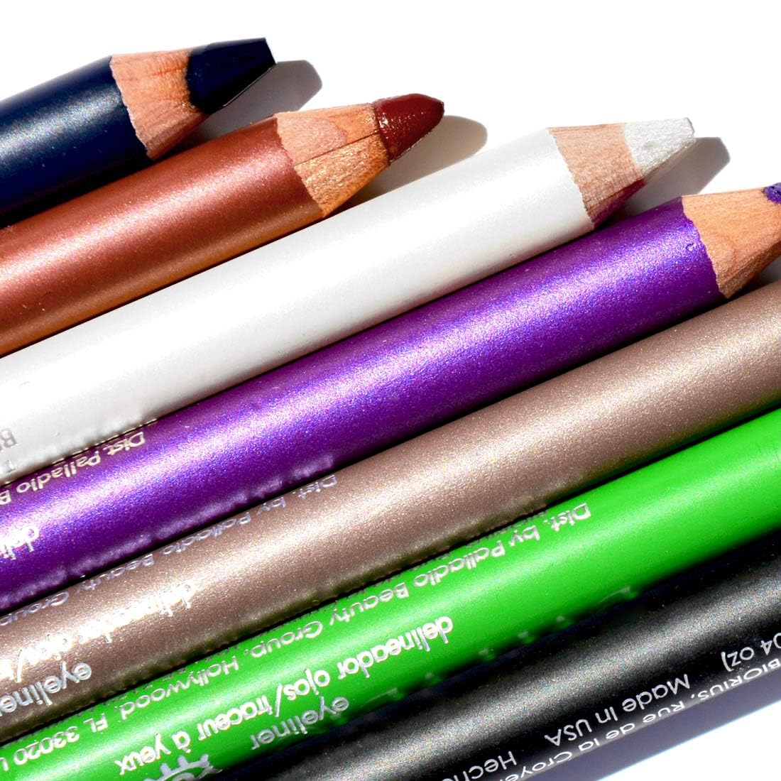 Palladio Wooden Eyeliner Pencil, Thin Pencil Shape, Easy Application, Firm yet Smooth Formula, Perfectly Outlined Eyes, Contour and Line, Long Lasting, Rich Pigment, Taupe