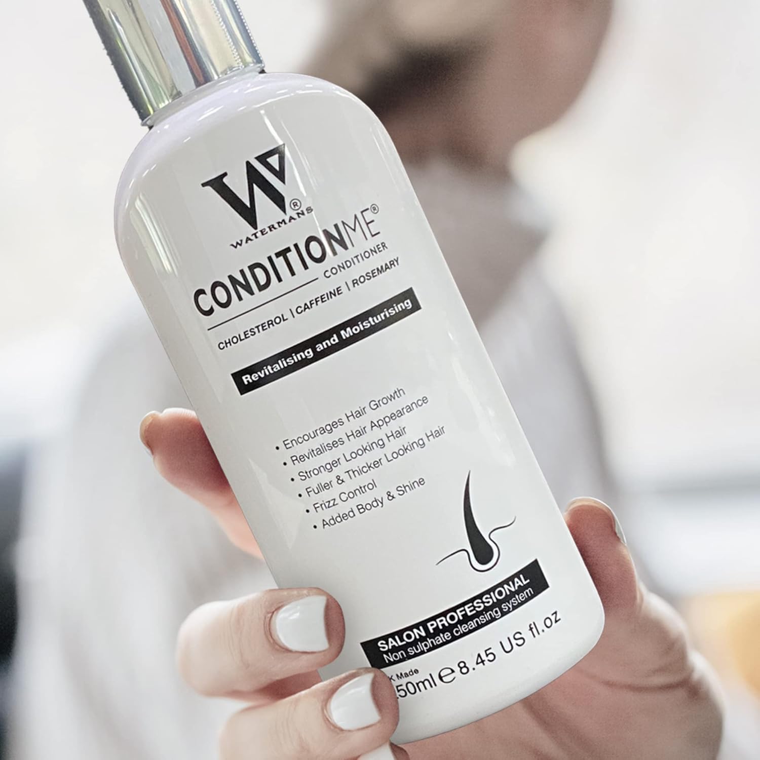 Waterman Hai Growt Repai Conditioner Boost Hai Growt Improve Density Bioti Niacinamid Infuse fo Thicker Healthie Hair Dee Hydration Anti-Friz Breakag Defense Sulfate-Free