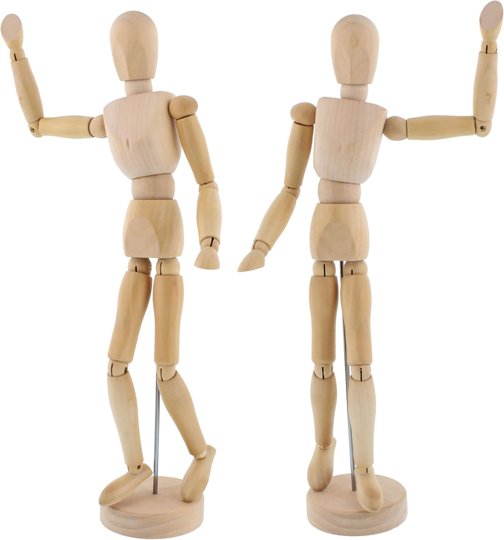 U.S Ar Suppl 12inc Woode Mal Maniki Posabl Figur fo Drawin ( Pack Articulate Mannequi wit Bas an Flexibl Bod fo Drawin Th Huma Figure
