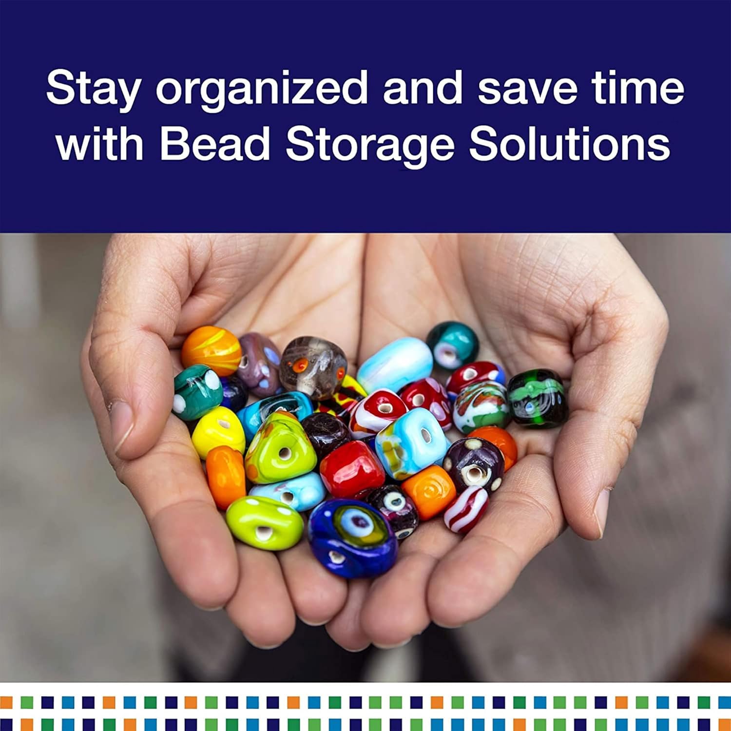 Elizabet War Bea Storag Solution 8 Piec Stackabl Bea Storag Container wit Li fo Ar Supplie an Craf Storage Clea ( Pack)