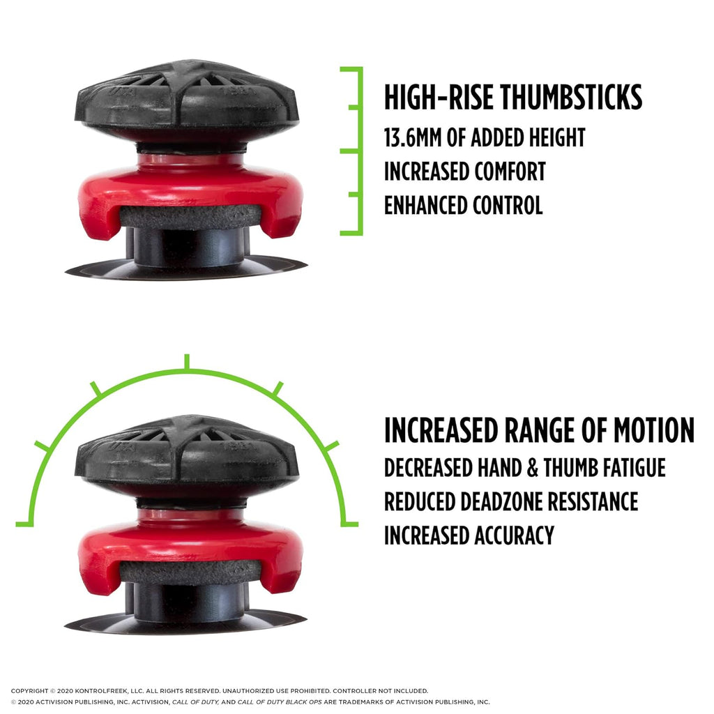 KontrolFree Cal o Duty Blac Op Col Wa Performanc Thumbstick fo PlayStatio (PS4 an PlayStatio (PS5  High-Rise Conve Black/Red