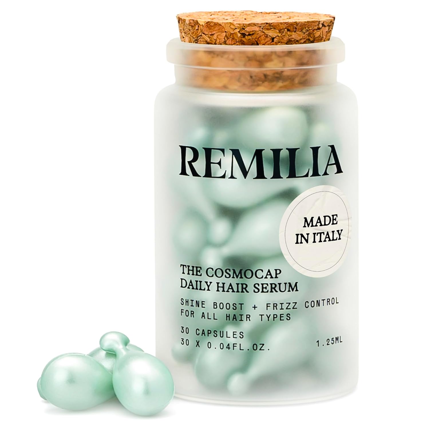 Remili Hai Kerati Hai Capsule wit Pro-Vitami B Nourishin Leave-I Hai Seru fo Smoothness Shin Hydratio 3 Softge Capsules