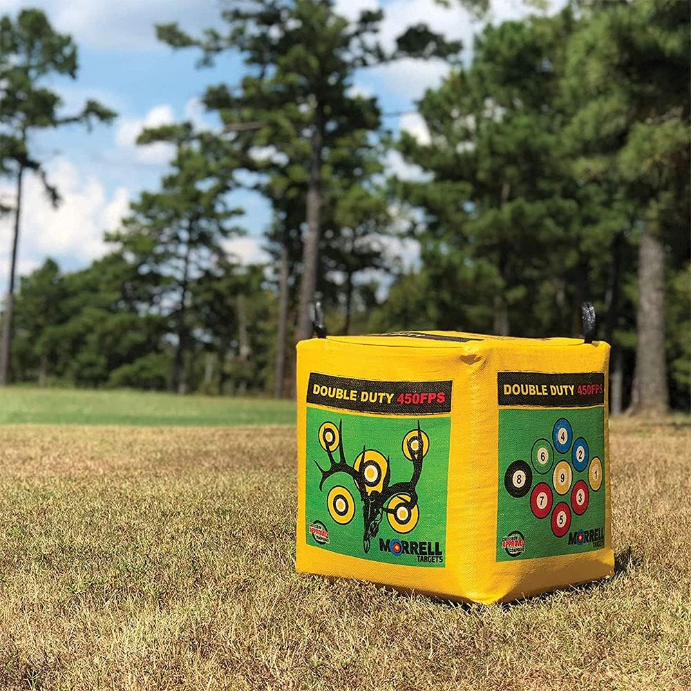 Morrell Targets 4-Sided Archery Target, Field Point Shooting Bag, Double Duty