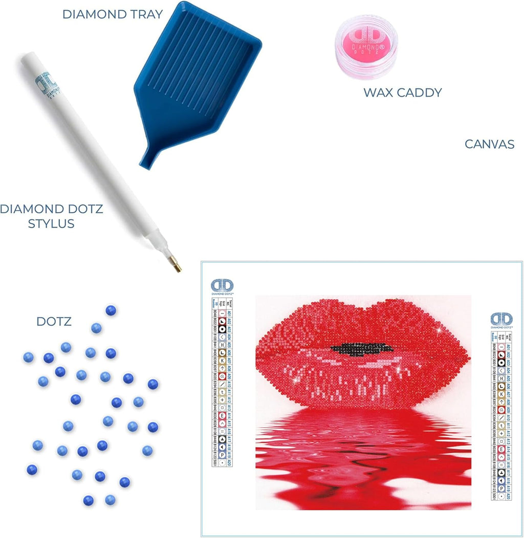 DIAMON DOT Ho Lip Diamon Paintin Kit fo Adult Diamon Ar Kit Relaxin Creativ Craf Ki wit Dot Gem 11.8inchx11.8inch