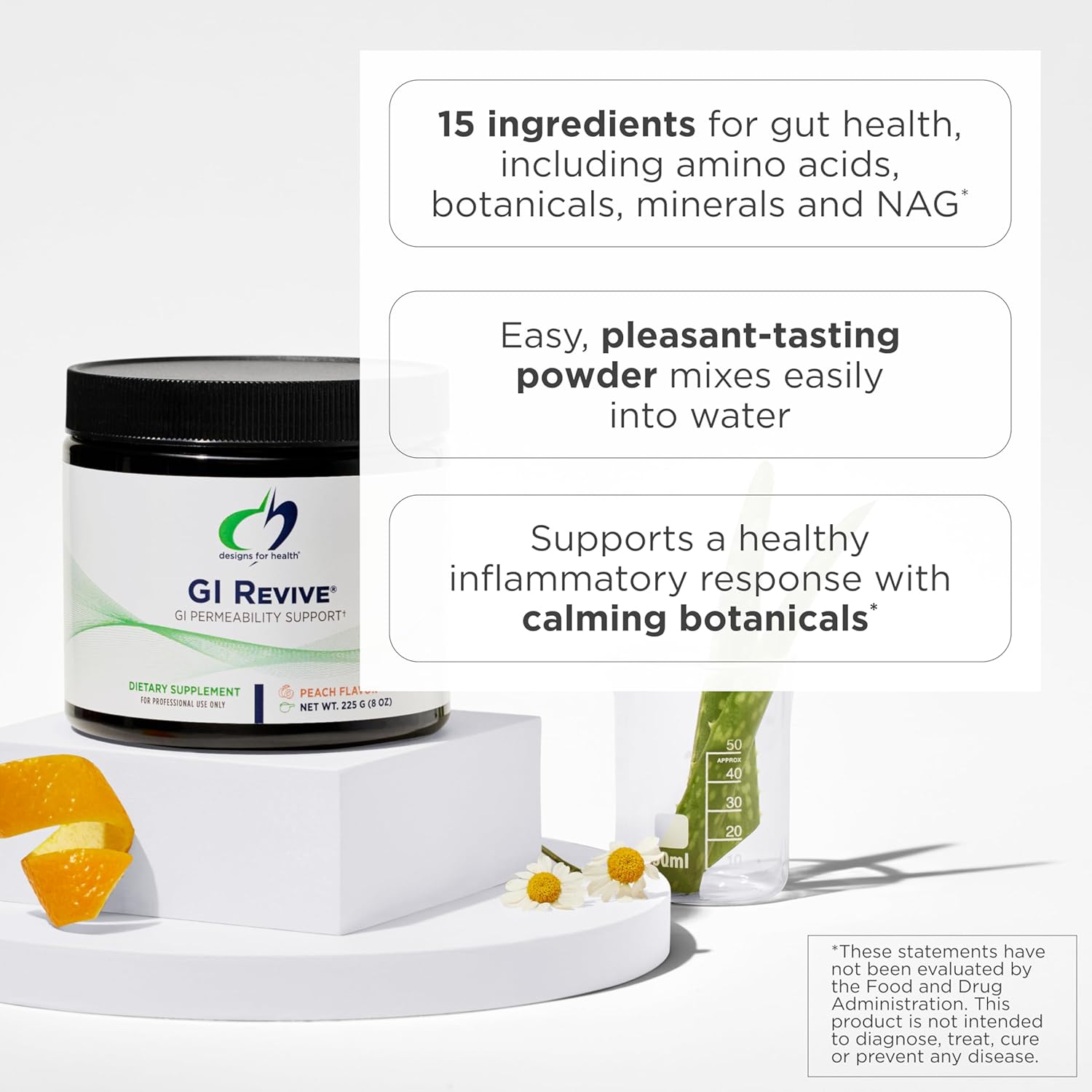 Design fo Healt G Reviv Gu Healt Powde  Glutamin Citru Pecti fo Digestiv Healt Slipper Elm Marshmallo Roo Cat' Cla fo Health Intestina Gu Linin Support (2 Servs)