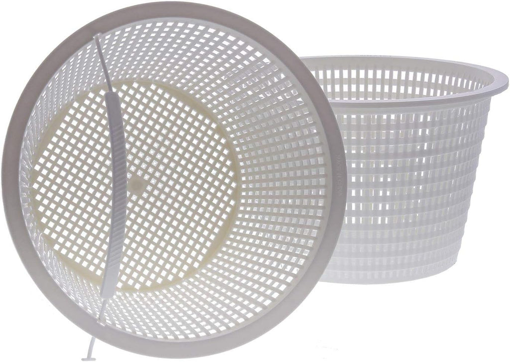 U.S. Pool Supply Swimming Pool Plastic Skimmer Replacement Basket (Set of 2) - Skimmer Basket for Inground Pool, Skim Filter Remove Leaves and Debris - 8inch Top, 5.5inch Bottom, 5inch Deep - Not Weighted
