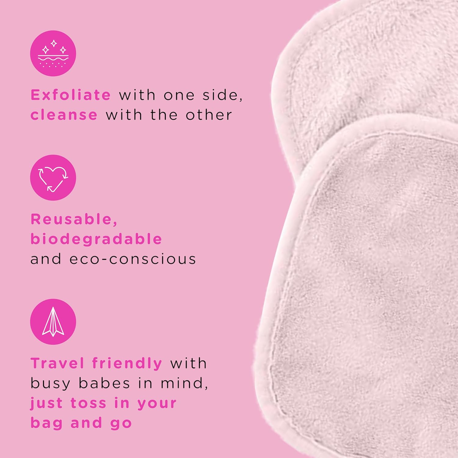 ERAS YOU FAC Makeu Remove Cloth Reusabl Microfibe Fac Towel t Cleans Remov Makeu Wate Activated Dual-Side Desig fo Eas Use Grea Bachelorett Bridesmai Gif ( Count)