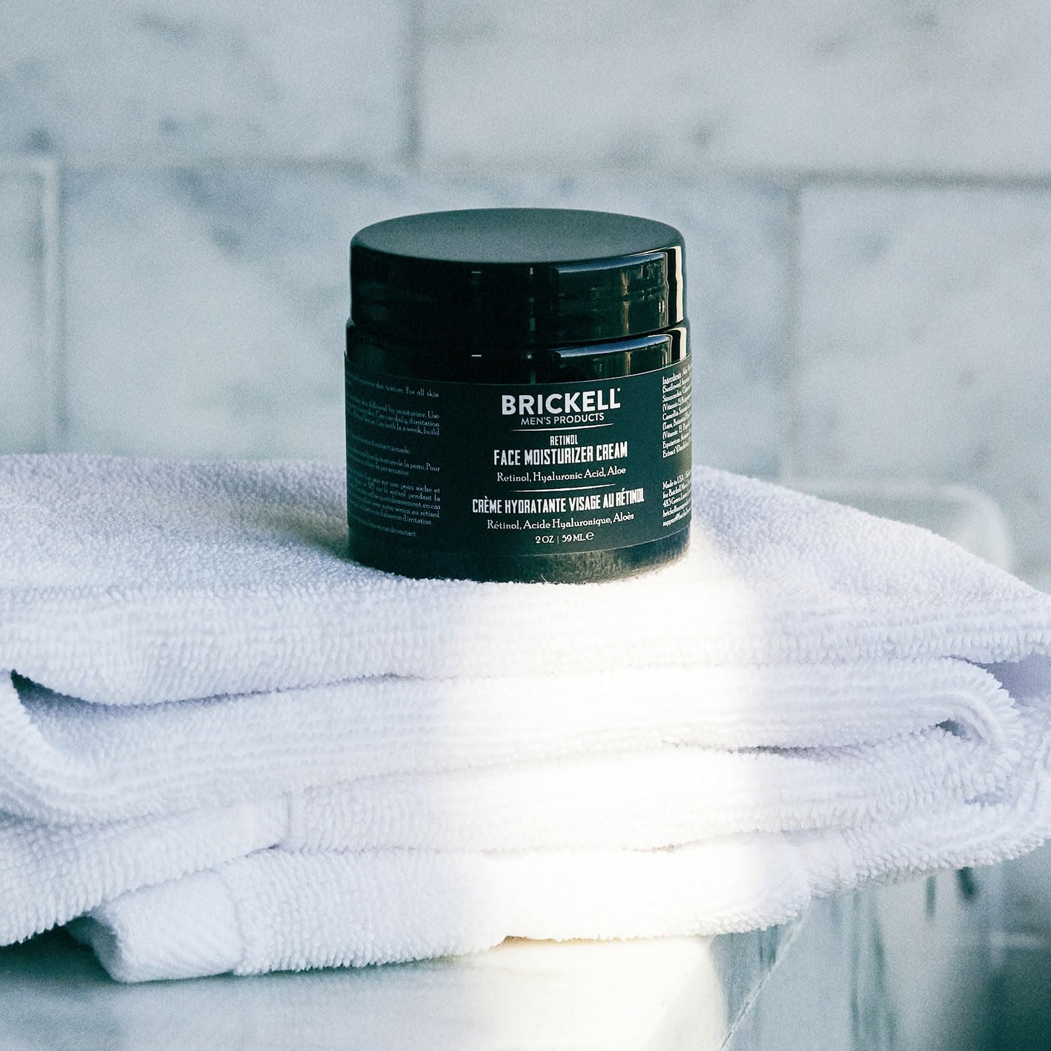 Brickel Men' Retino Fac Moisturize Crea Fo Men Natura Organic Anti-Wrinkl Fac Nigh Crea wit Retino Hyaluroni Aci T Reduc Fin Line an Eve Ski Tone Fragrance-Free Ounce