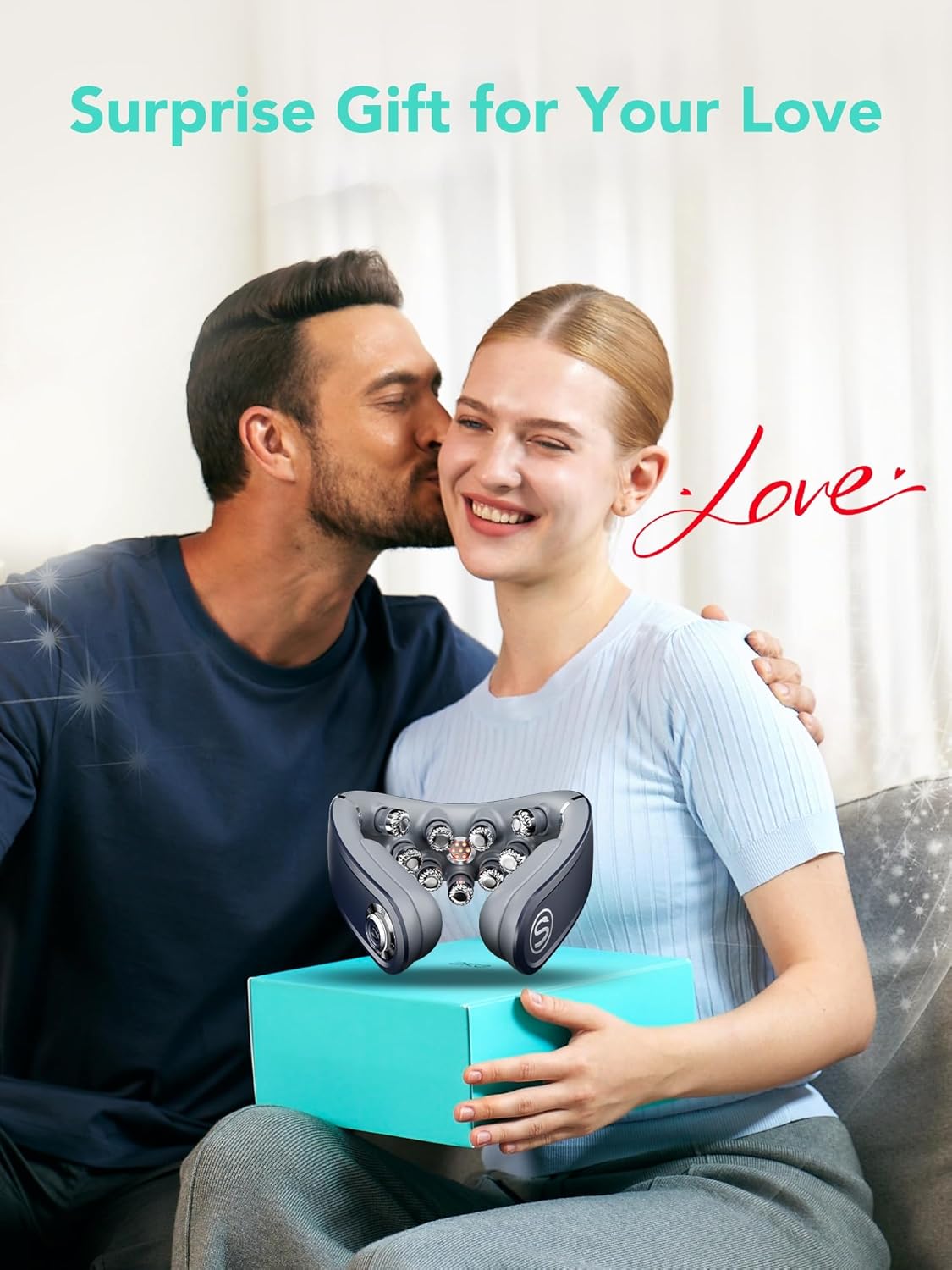 SK Foldabl Nec Massage fo Pai Relie Dee Tissu Vibratio Cordles Trave Massager,Portabl 9 Nec Massage fo Offic Hom Ca Chiristma Gift fo Me Wome Da Mo Grandpa