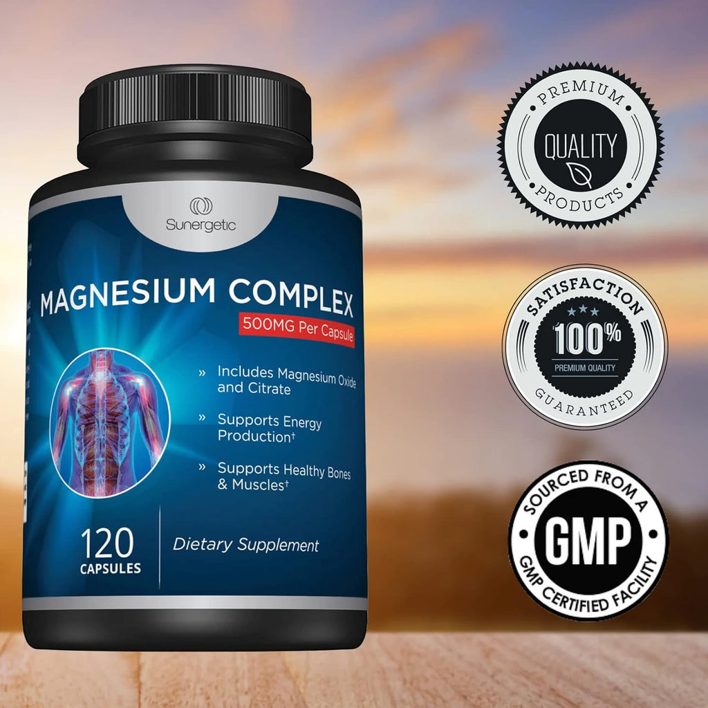 Premiu Magnesiu Citrat Capsule Powerfu 500m Magnesiu Oxid Citrat Supplemen Help Suppor Health Bones Muscles Teeth Energ Relaxatio 12 Vegetabl Capsules