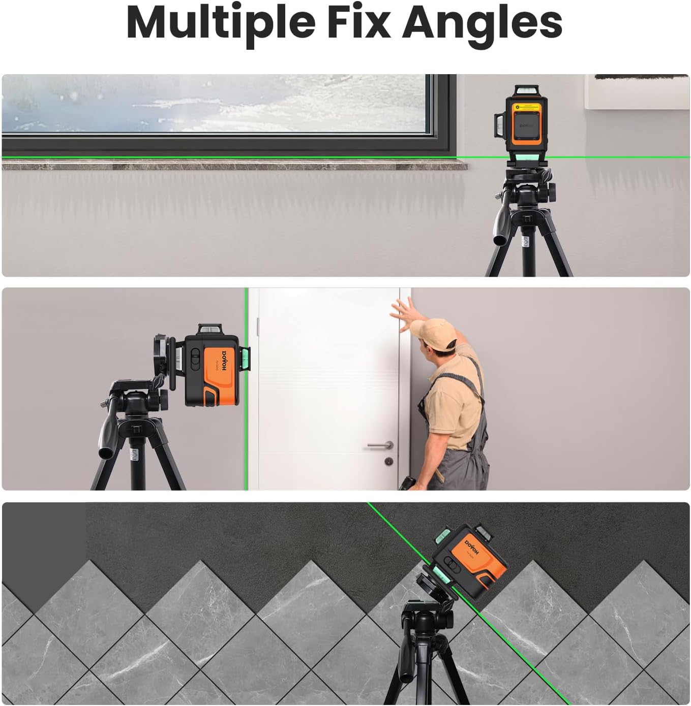 Heav Dut Tripo fo Lase Level Adjustabl Heigh fo Camer wit Bubbl Leve 1/4inch-2 Scre Mount DH151