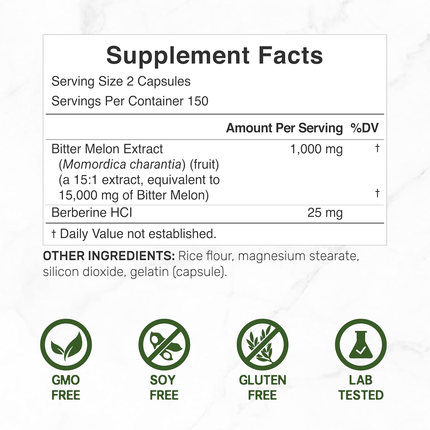 Bitte Melo wit Berberin Supplemen 15,000m Pe Serving 30 Capsule 15: Wil Bitte Melo Frui Extrac Berberin HC Thir Part Teste Plan Based Non-GMO