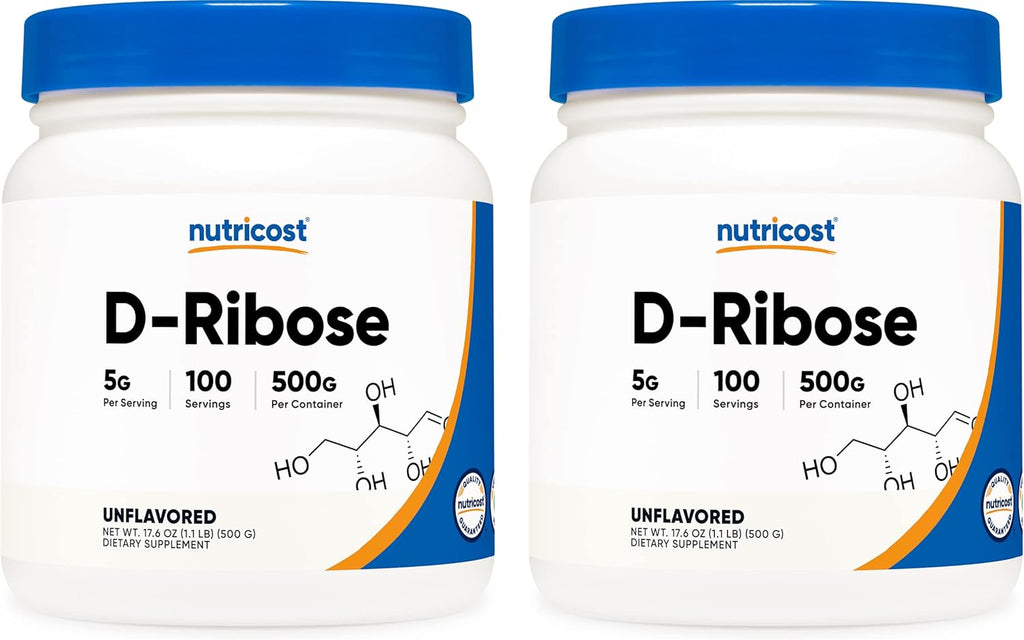 Nutricost D-Ribose Powder 500 Grams - 5000mg Per Serving, Non-GMO (500 Grams)