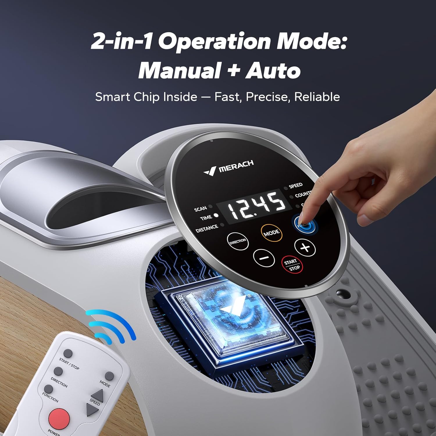MERAC Unde Des Elliptica Exercis Machine Le Exercise Whil Sittin fo Senior wit 1 Adjustabl Speed Remoter Quie Portabl Seate Peda Exercise Full Assembled