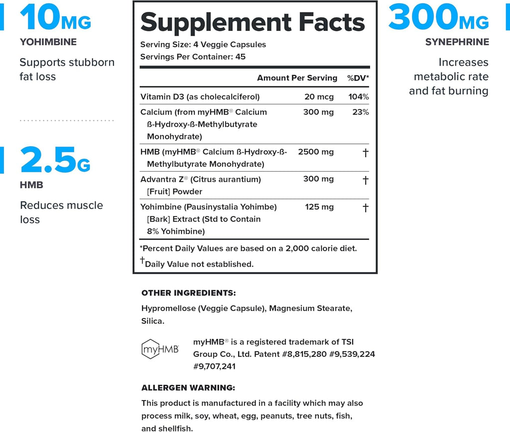 LEGIO Forg Faste Fa Burne Thermogeni Fa Burner Targe Stomac Fa an Tri Bell Fa wit Yohimbe HM Supplement Choline Al Natural 4 Servings.¡­ 18 Coun (Pac o 1)