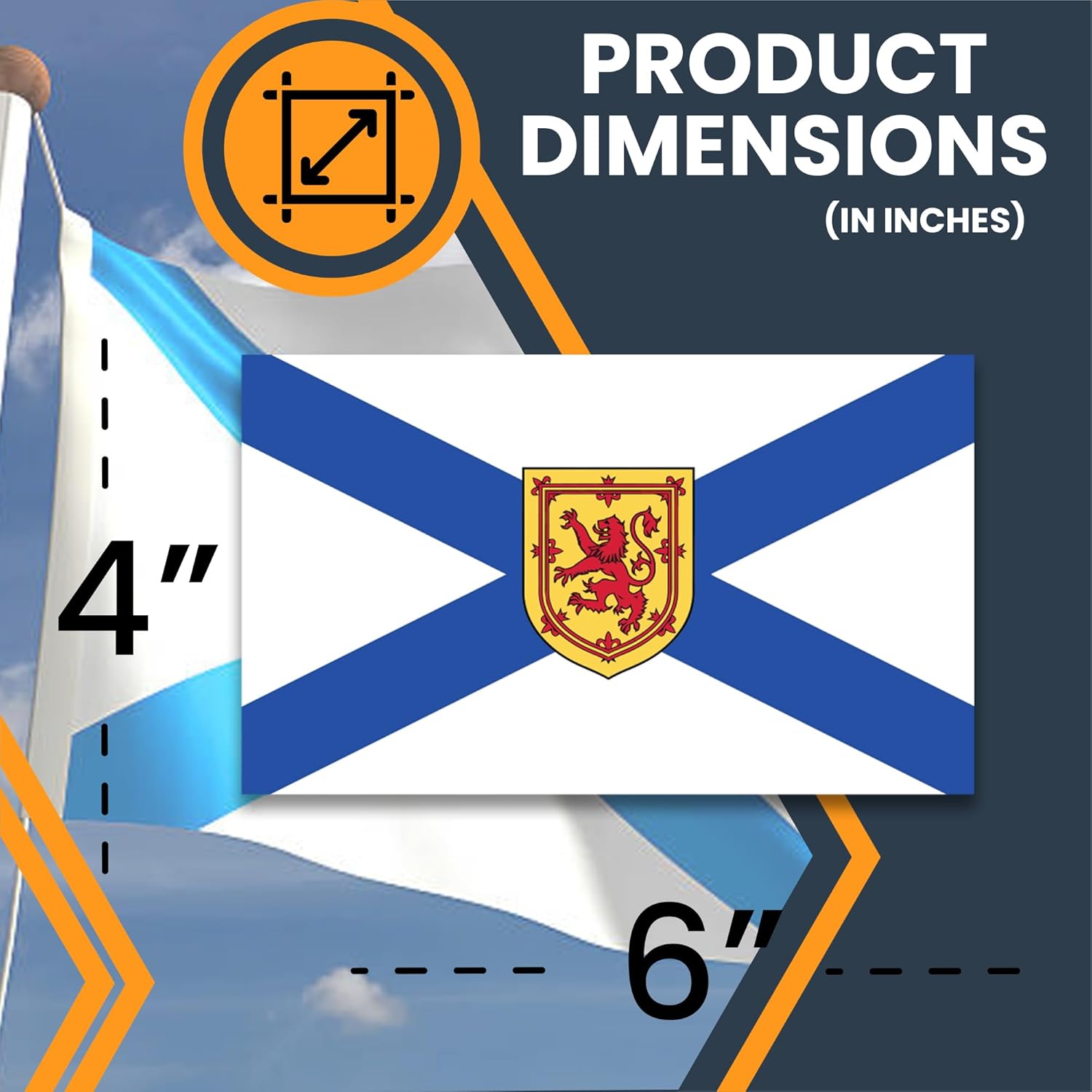 Magne M U Nov Scoti Fla Magnet 4x Inches Flexibl Magneti Decal Heav Dut Magne Viny fo Car Truck SUV Fridge Locker Canadia Provinc Souvenir Mad i USA
