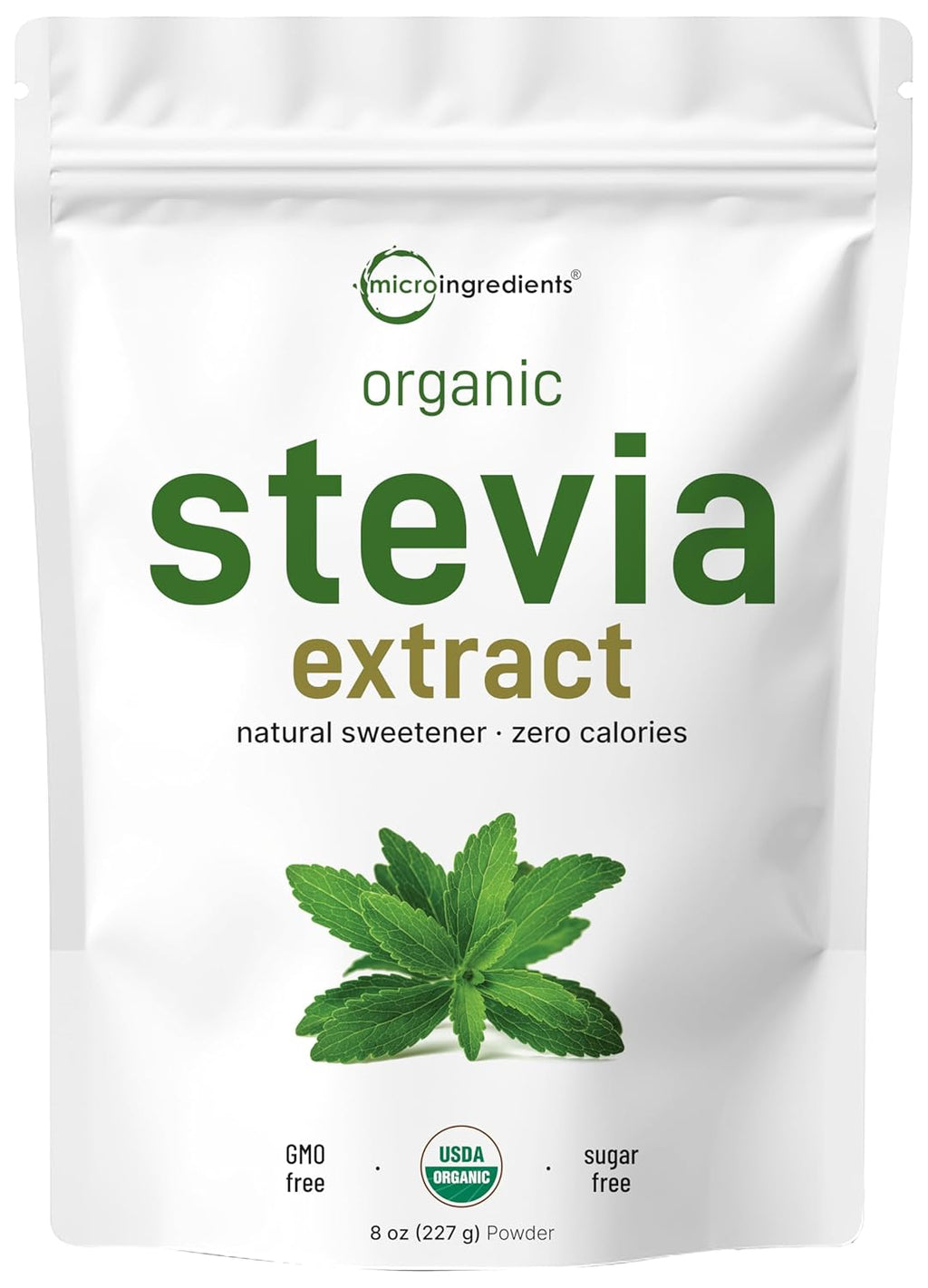 Pur Organi Stevi Powder Ounces 141 Serving Hig Grad Stevi Gree Lea Extrac Reb-A Reduce Bitte Aftertaste Calorie Natura Sweetener Suga Alternative Ket Friendly