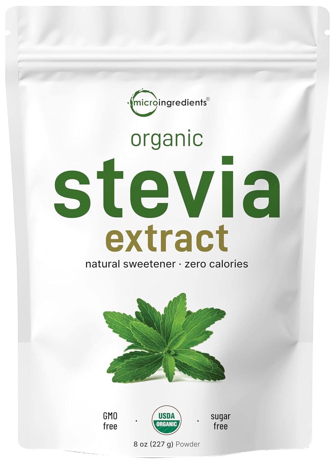 Pur Organi Stevi Powder Ounces 141 Serving Hig Grad Stevi Gree Lea Extrac Reb-A Reduce Bitte Aftertaste Calorie Natura Sweetener Suga Alternative Ket Friendly