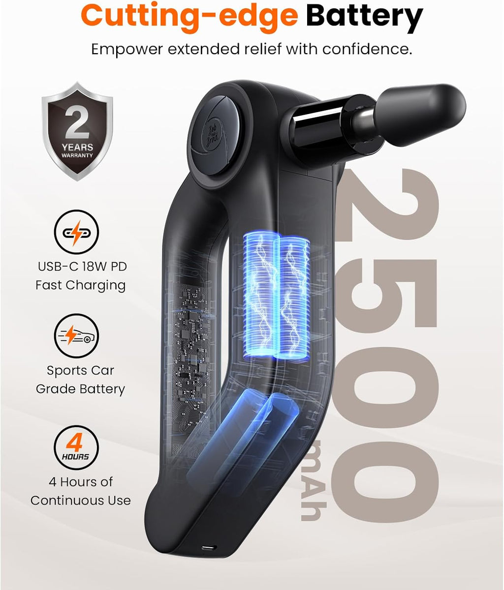 BOB AND BRAD D5 Pro Plus Massage Gun with Heat, FSA-HSA Eligible, 13mm Amplitude Deep Tissue Percussion Massage Gun with Max Power for Muscle Therapy, Professional Muscle Massager, Christmas Gifts