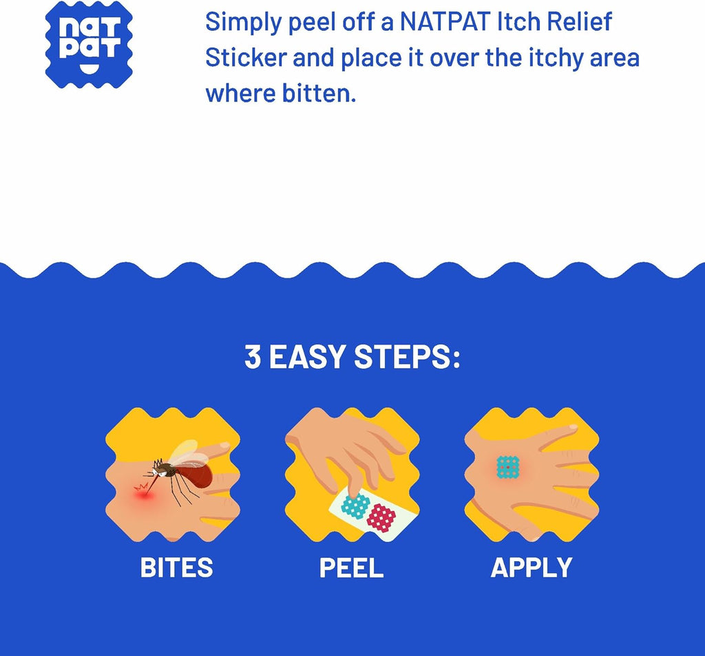 NATPA Magi Patc Itc Relie Sticker Insec Bit Patc fo Mosquitos Ticks Midges Sandflies an Be Bu Bite Buzzpatc 3 Count