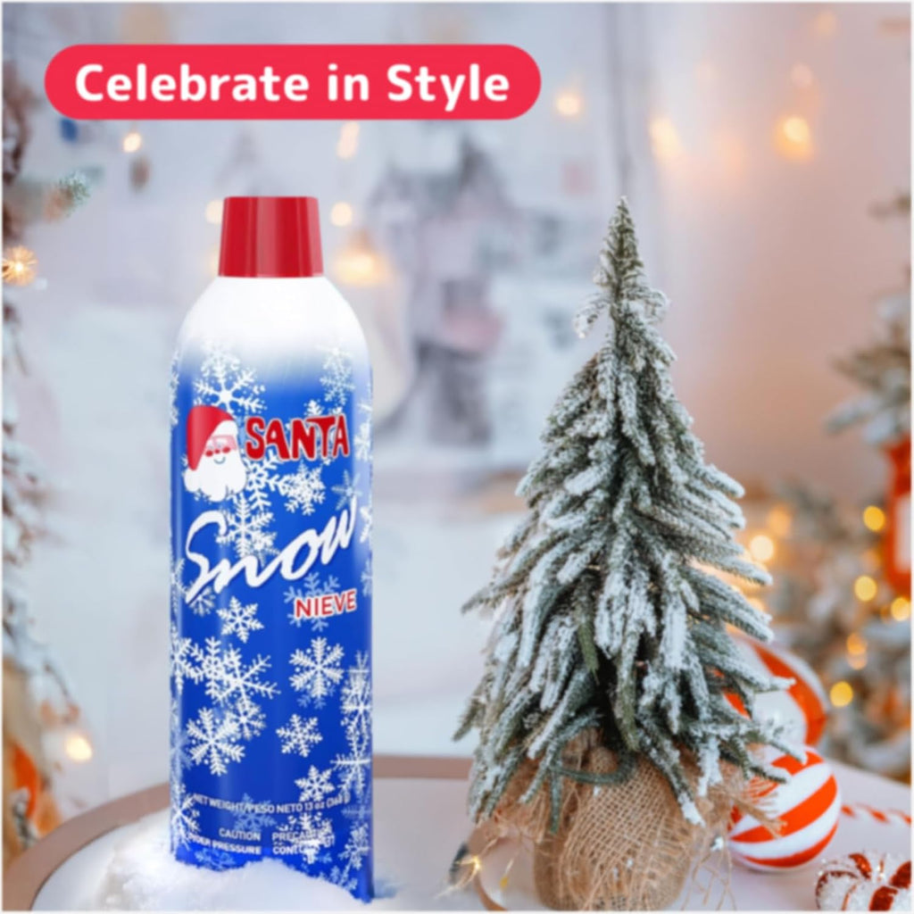Prexte Pac Fak Sno Spra fo Christma Tre Quick-Dr Texture Christma Tre Flockin Spra i 13o Aeroso Bottle fo Decoratin an Craft Artificia Sno Floc fo Window an Mirrors