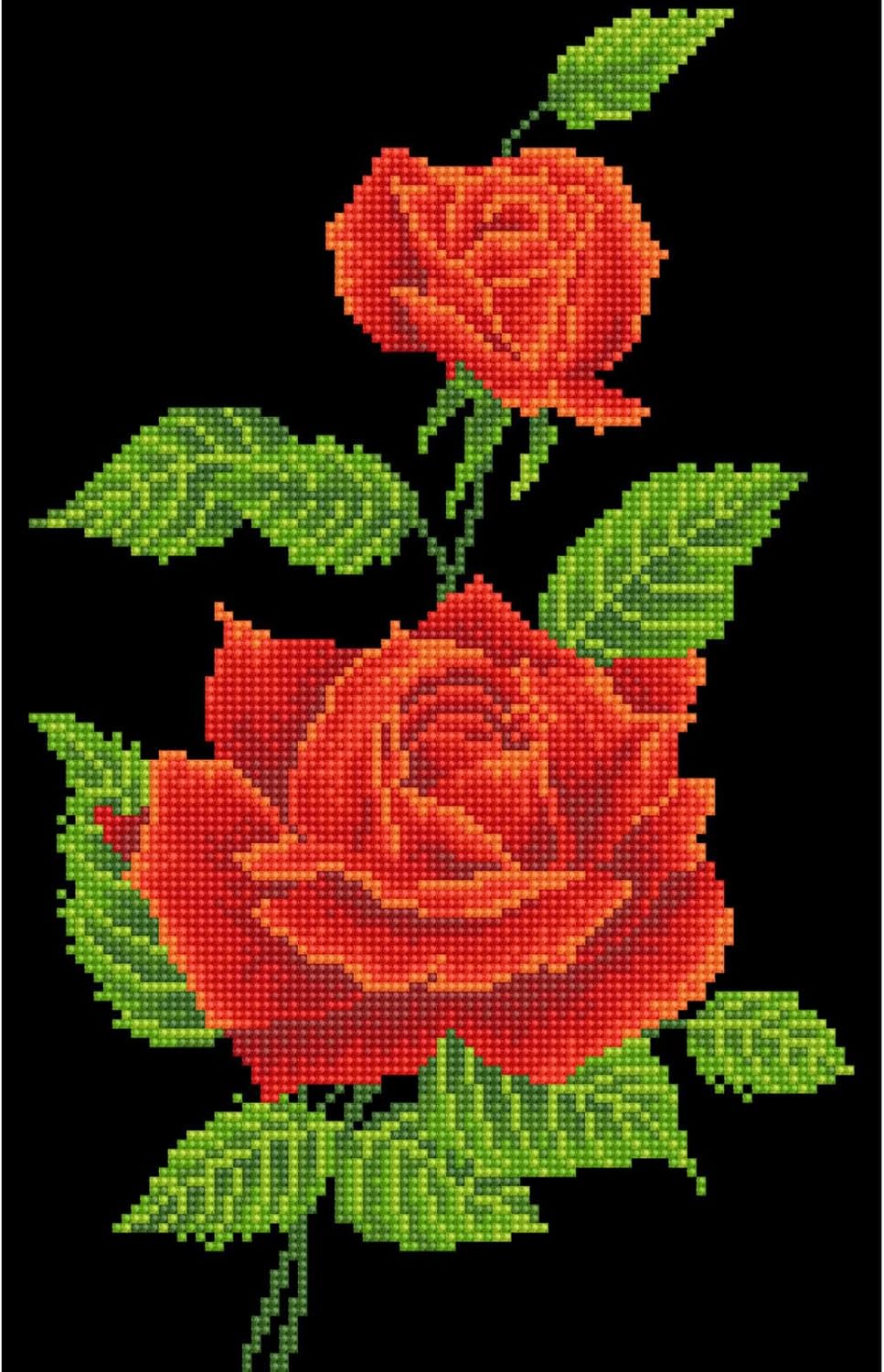 DIAMON DOT Re Ros Corsag Diamon Paintin Kit fo Adult Diamon Ar Kit Relaxin Creativ Craf Ki wit Dot Gem 16.5x10.6