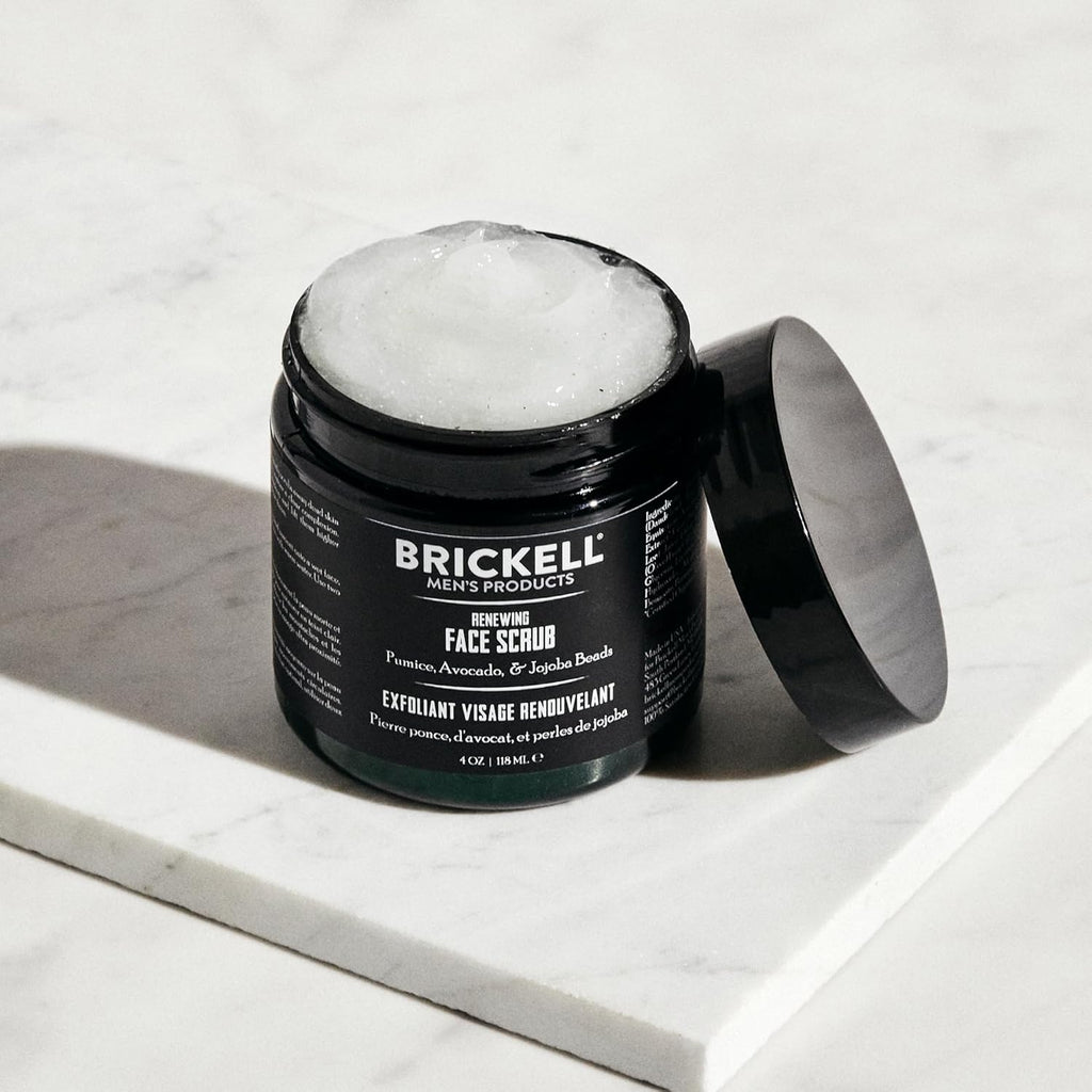 Brickel Men' Product Dail Advance Fac Car Routin I Ge Facia Cleanse Wash Fac Scrub Facia Moisturize Lotion Natura an Organi Men' Ski Car Gif Set Scented