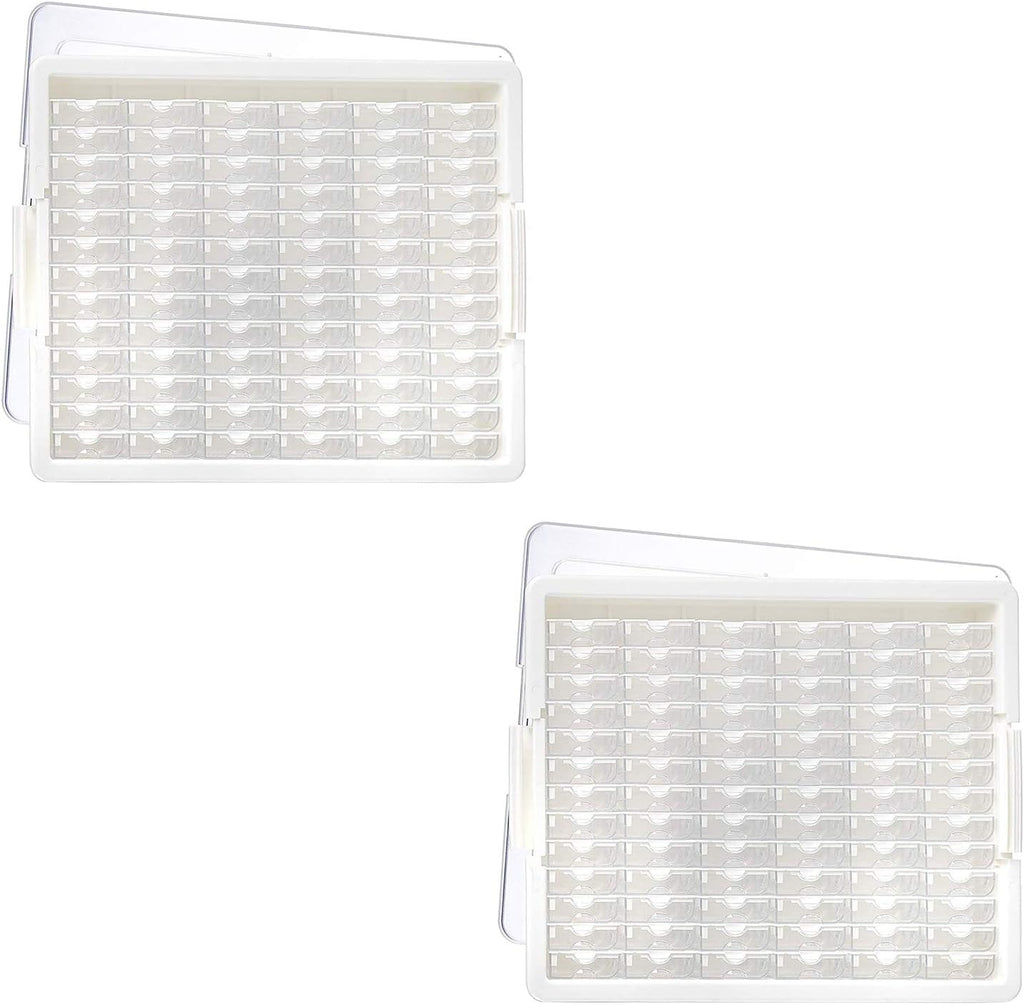 Elizabet War Bea Storag Solution 8 Piec Stackabl Bea Storag Container wit Li fo Ar Supplie an Craf Storage Clea ( Pack)