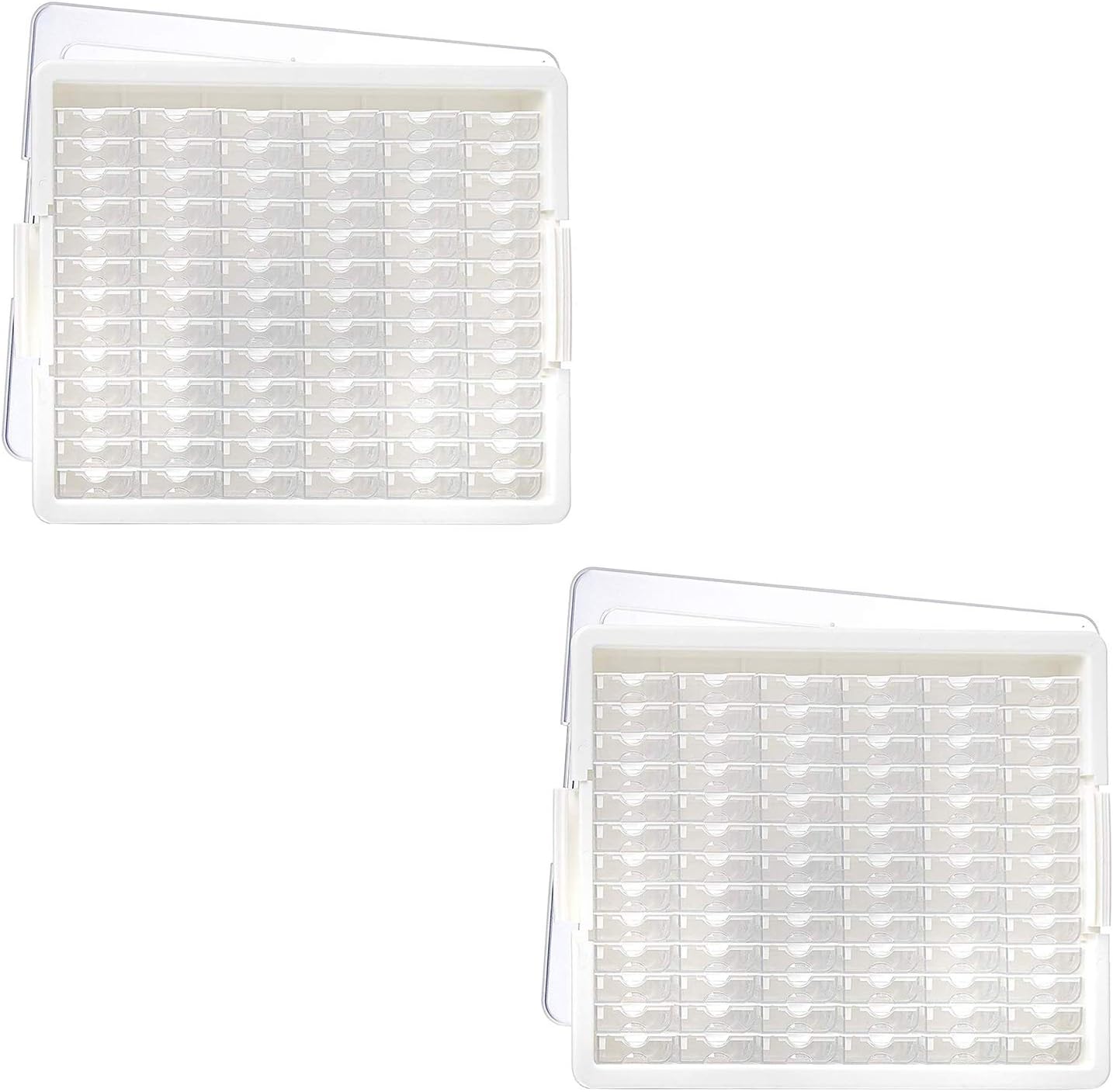 Elizabet War Bea Storag Solution 8 Piec Stackabl Bea Storag Container wit Li fo Ar Supplie an Craf Storage Clea ( Pack)
