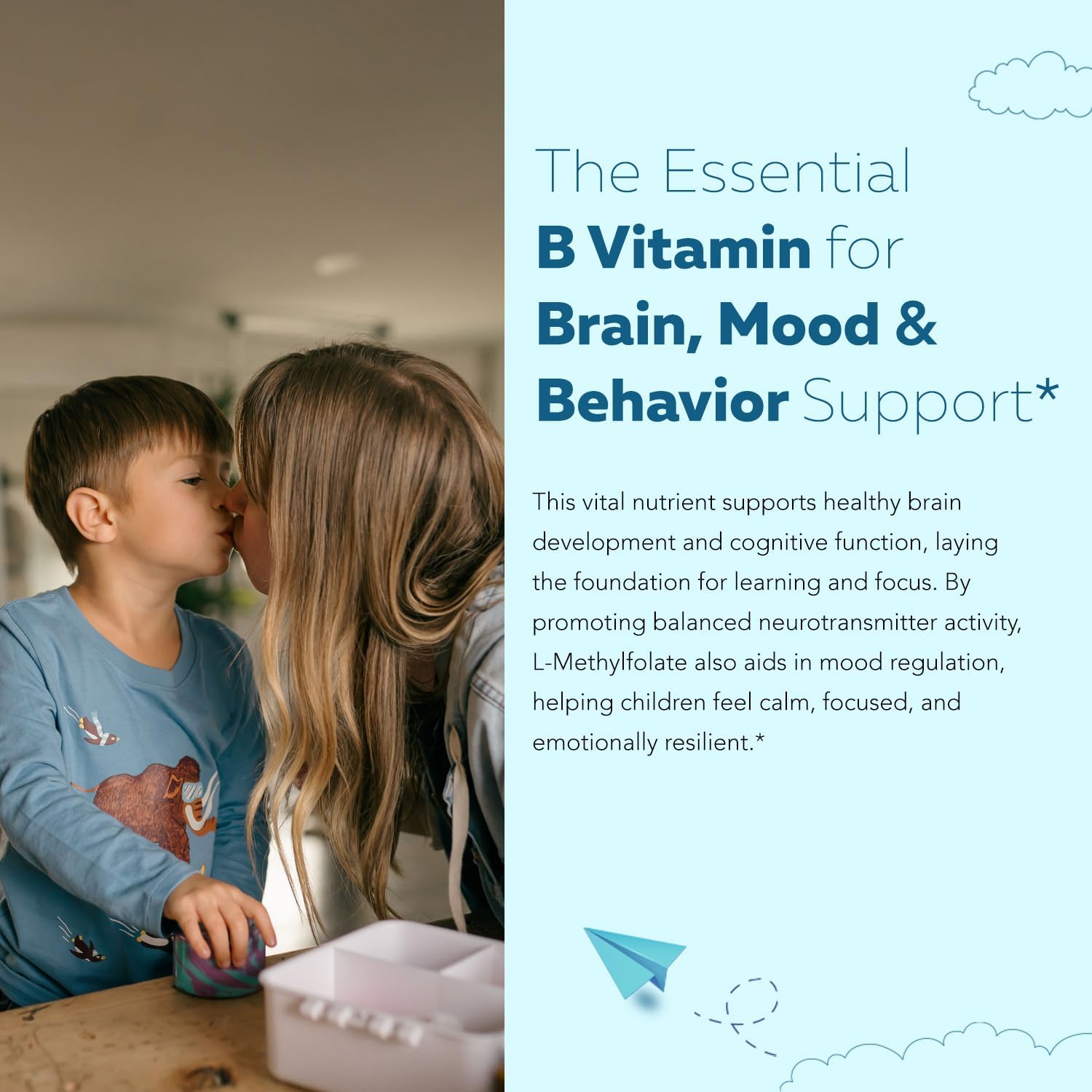 Organic Kids Methylfolate + Methyl B12 Cofactor - Organic Berry Flavor, Sublingual Form - 5-MTHF Form, Superior Form of Folate - Adjustable Dosing for All Ages - Mood, Behavior, Cognition - 1 oz.