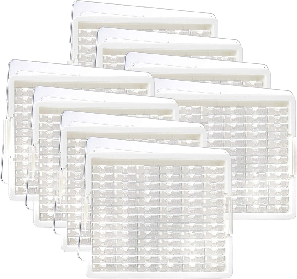 Bea Storag Solution Elizabet War Plasti Tra an Bea Organizer 7 Container o Variou Sizes Tray an Li fo Beads Pack Clear