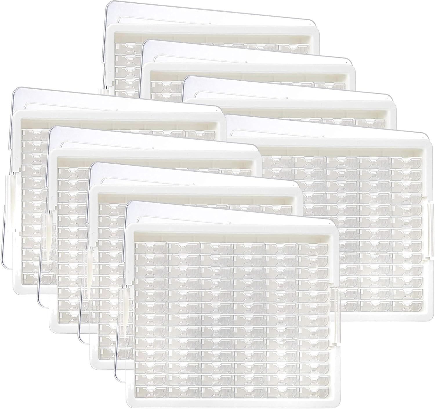 Bea Storag Solution Elizabet War Plasti Tra an Bea Organizer 7 Container o Variou Sizes Tray an Li fo Beads Pack Clear