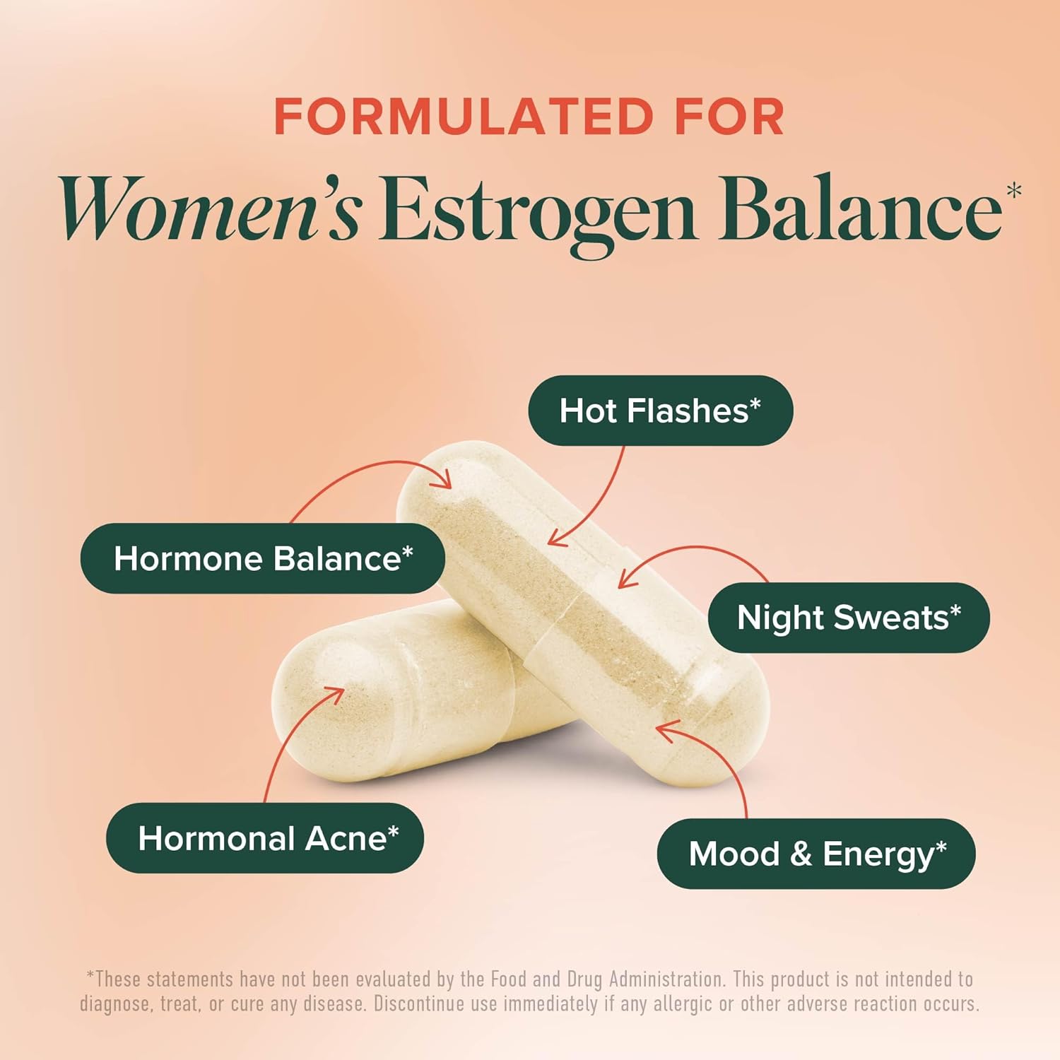 DI Supplemen fo Wome 25 m Estroge Hormon Balanc Menopause Ho Flashe Nigh Sweat Suppor DI Comple Estroge Supplemen fo Wome wit BioPerin Gluten-Fre 6 Ct