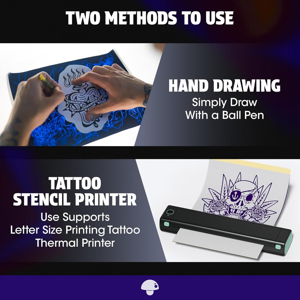 Phomem Tatto Transfe Pape 8.5inc 11inc 10 Sheet o Stenci Paper Tatto Transfe Ki fo Tatto Artist an Enthusiasts Compatibl wit TP81 Itar A886 TATTMUS Tatto Machines