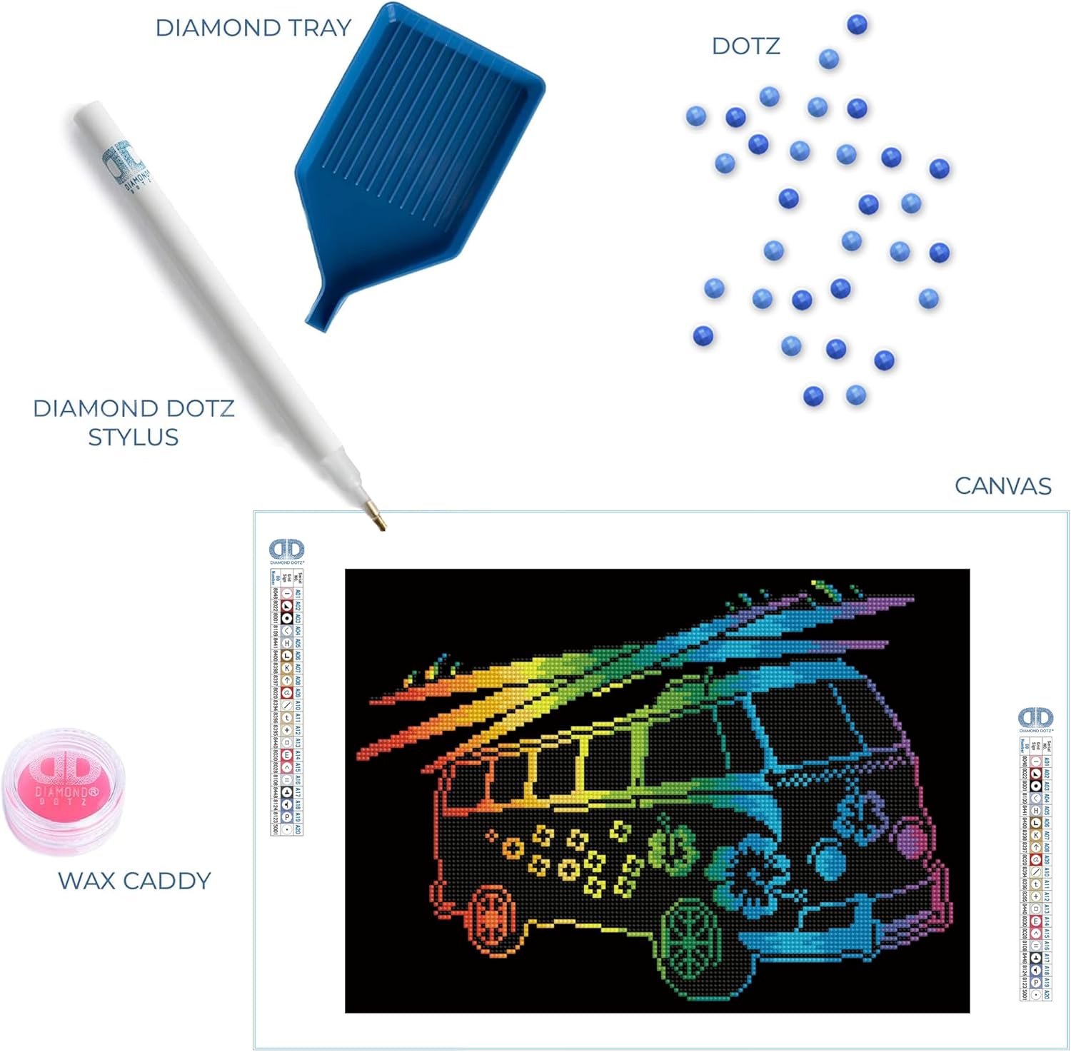 DIAMON DOT Coo Comb Retr Diamon Paintin Kit fo Adult Diamon Ar Kit Relaxin Creativ Craf Ki wit Dot Gem 16inchx12inch