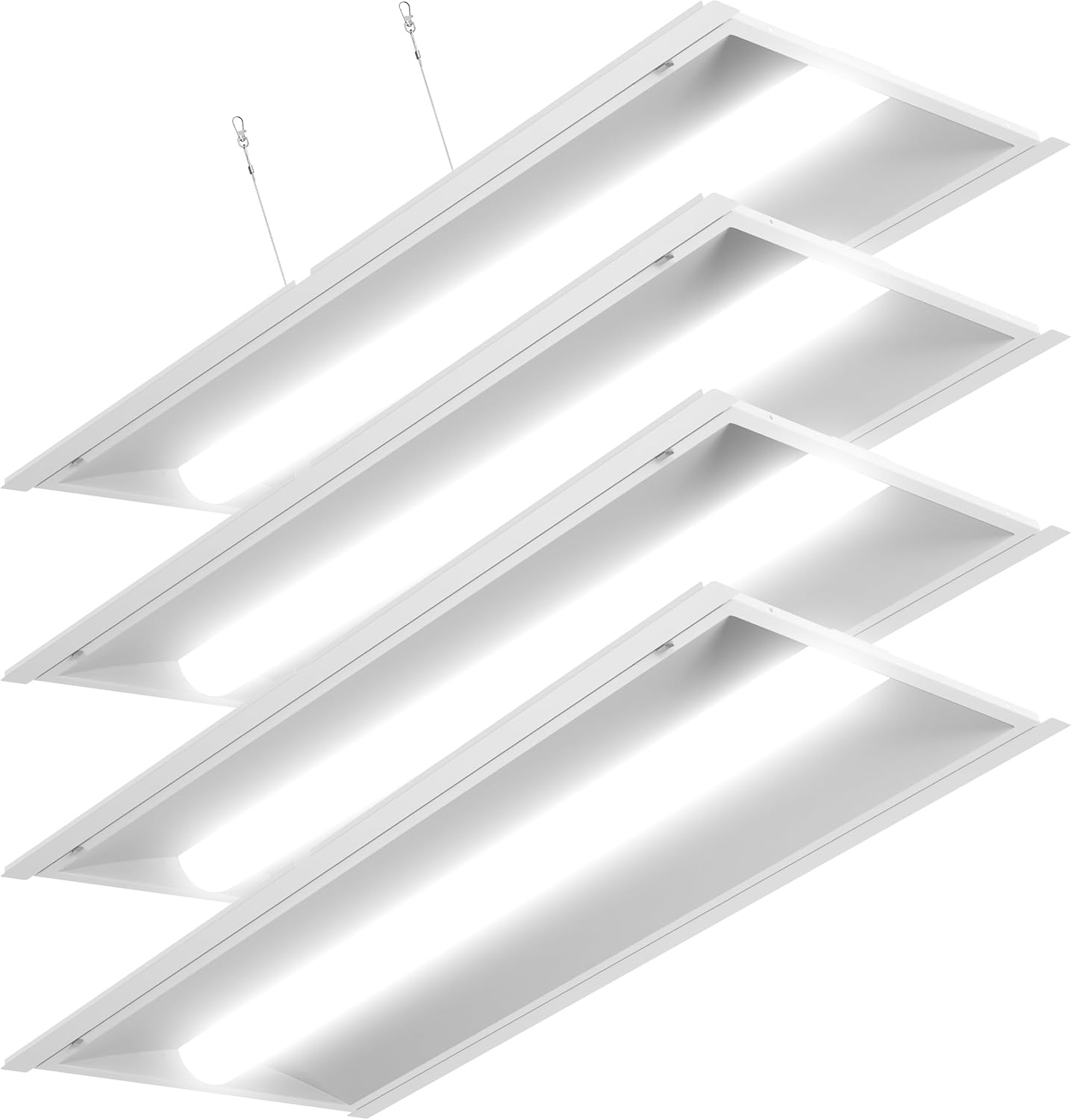 Sunc Lightin Pac 2x Retrofi Cente Baske Troffe Light 700 Lumens 3500K/4000K/5000 Selectabl CCT 30W/40W/50 Adjustabl Wattage 0-10 Dimmable AC120-277 ETL-Certified.