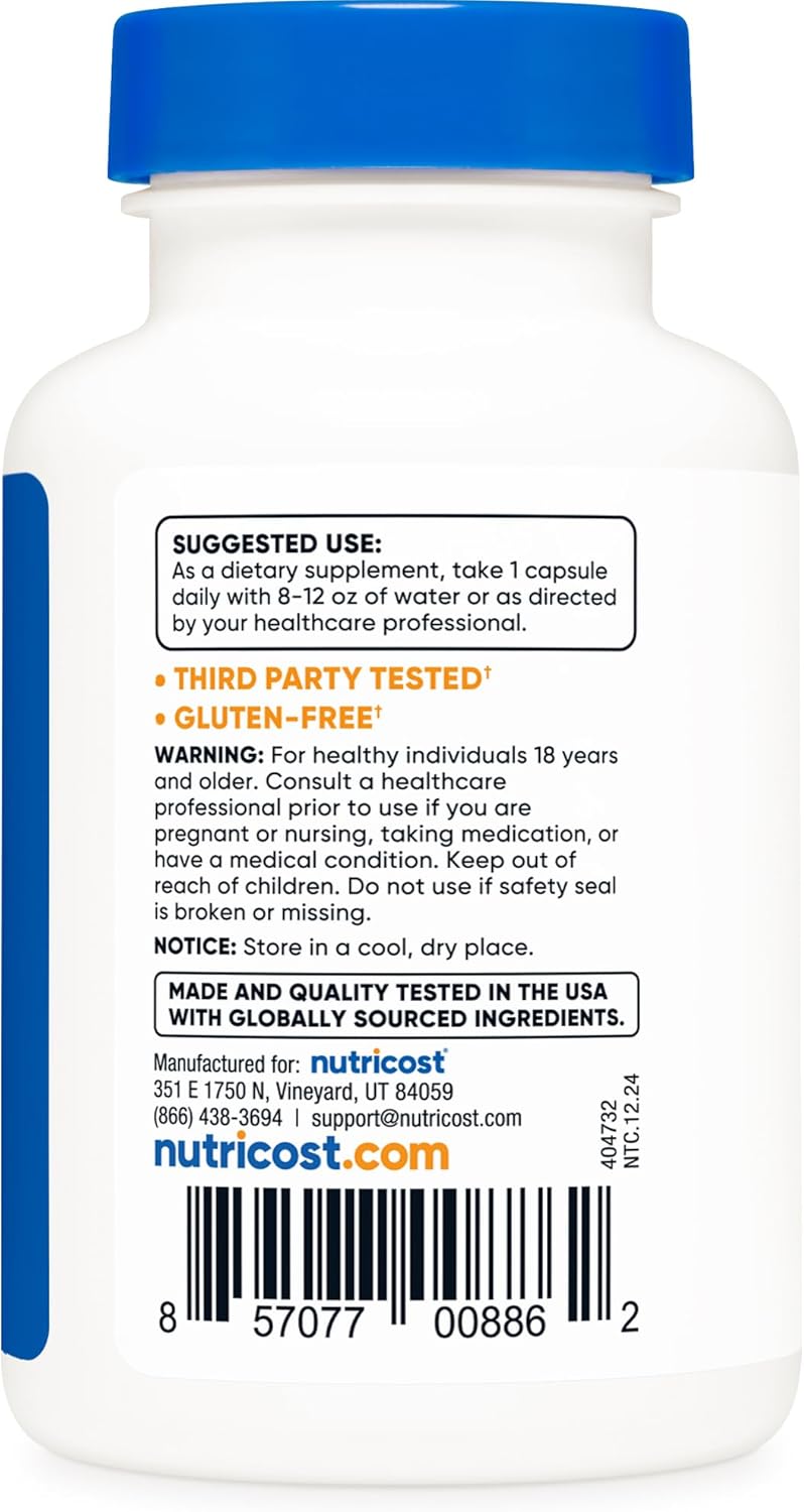 Nutricos Vitami B (Riboflavin 100mg 12 Capsule Glute Fre an Non-GMO
