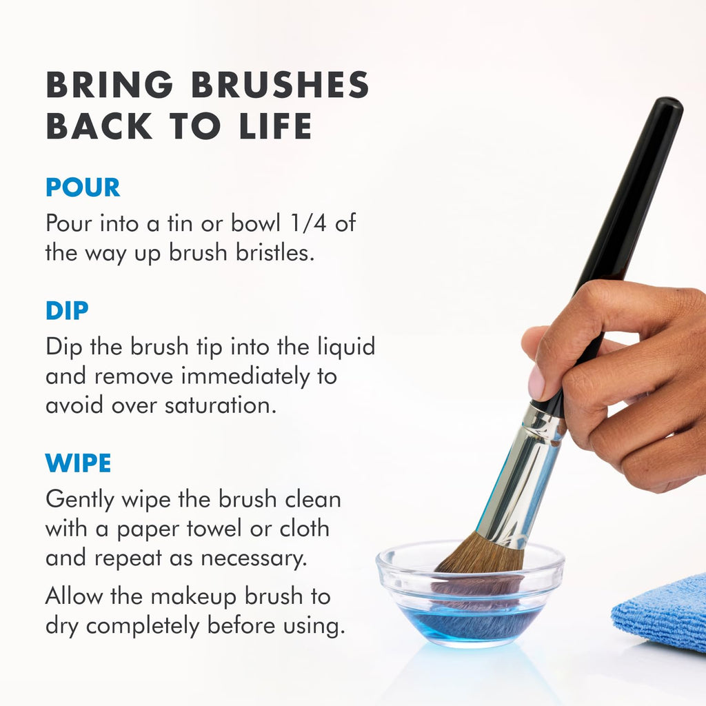 Cinema Secrets Original Blue Vanilla Makeup Brush Cleaner Spray - Professional Cleanser for Makeup Brushes - Quick-Drying, Rinse-Free Formula - Removes Stubborn Waterproof Make Up