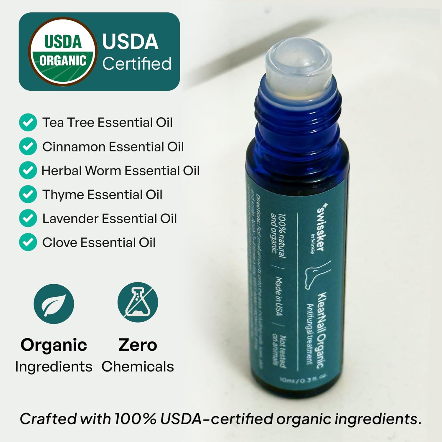 Swissklip KlearNail Toenail Stick | Medi-Care Treatment | Natural Solution for Healthy Nails I Suitable For Foot, Toe, and Fingernail I For Brittle Toenails ¨C 10ml / 0.3 Fl. Oz. Pack 1 - Made in USA